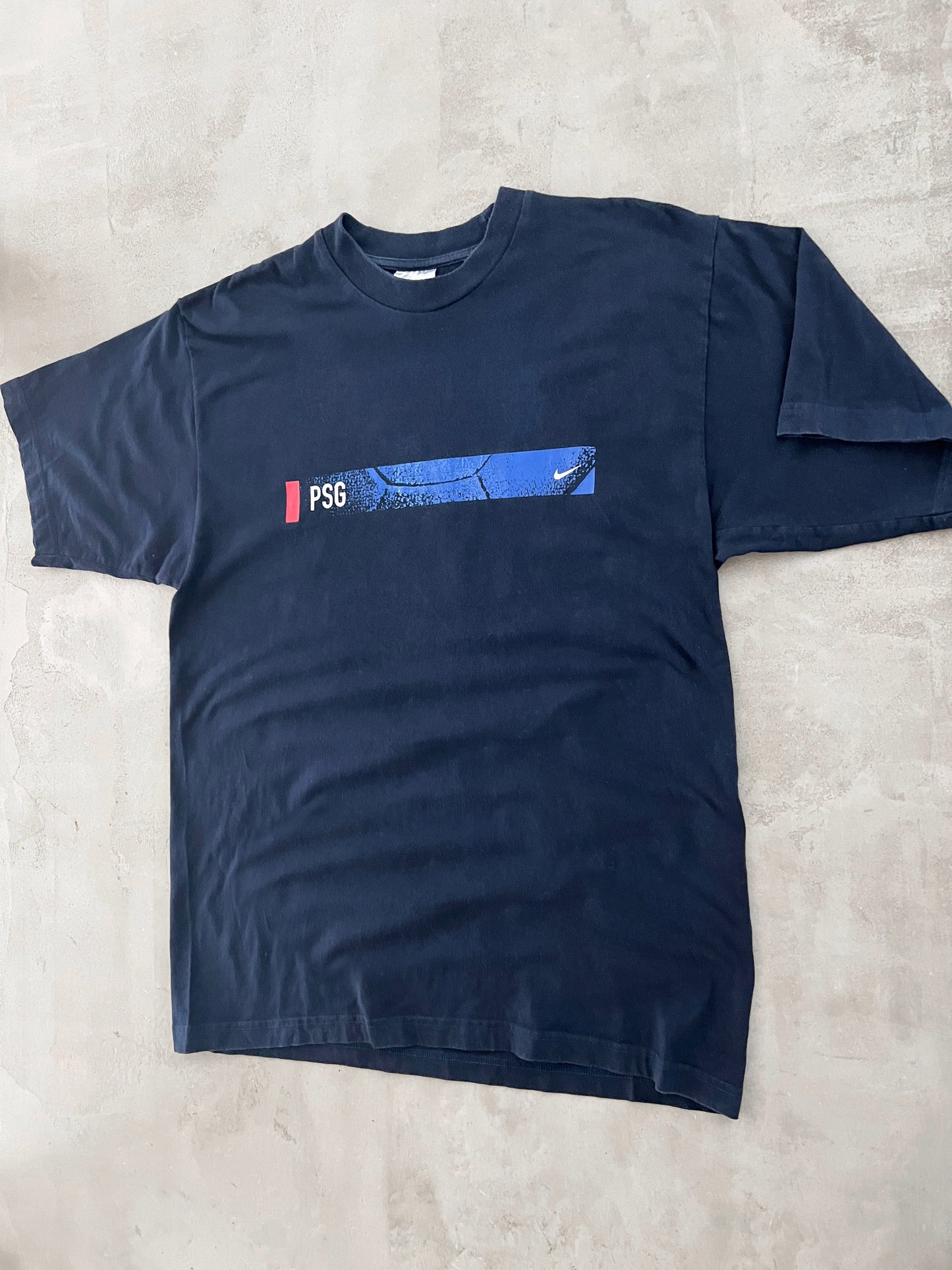 NAVY PSG NIKE TEE - 1990S - XL