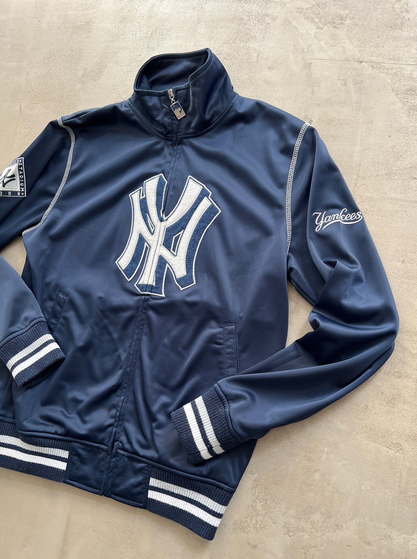 NAVY YANKEES JACKET - 2000S - S/M
