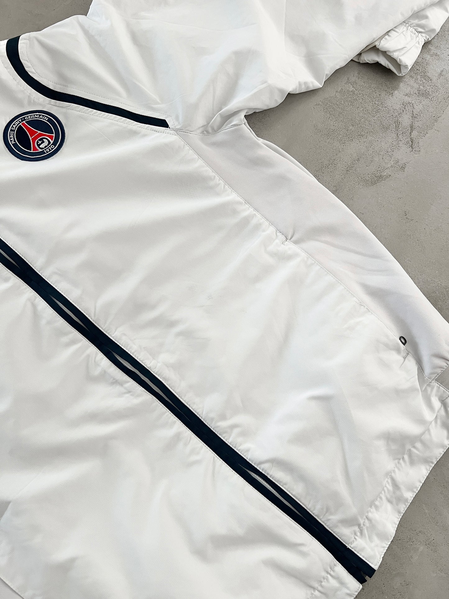 WHITE PSG NIKE TRACK JACKET - 2000S - M