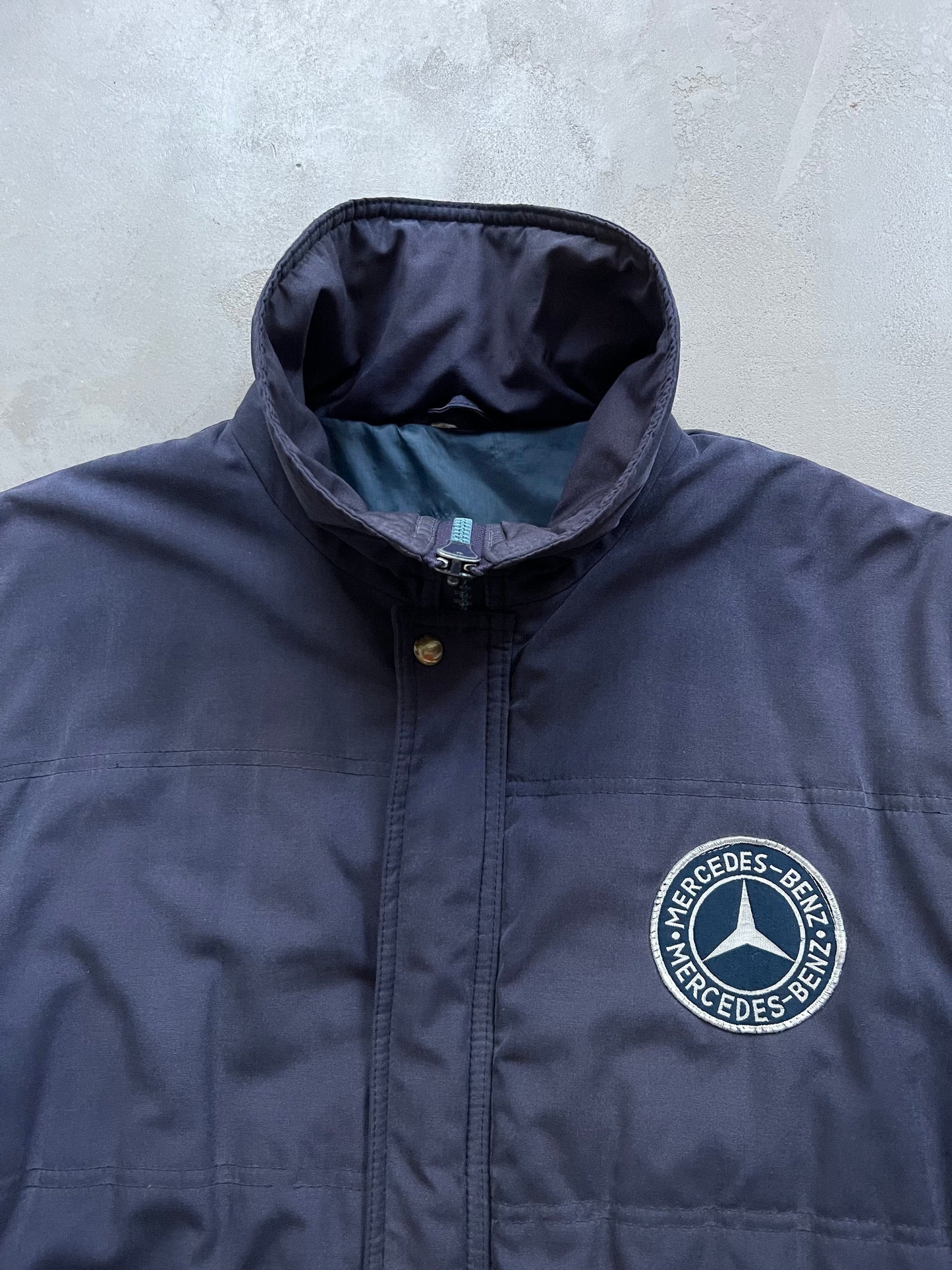 FADED NAVY MERCEDES BENZ JACKET - 2000S - L