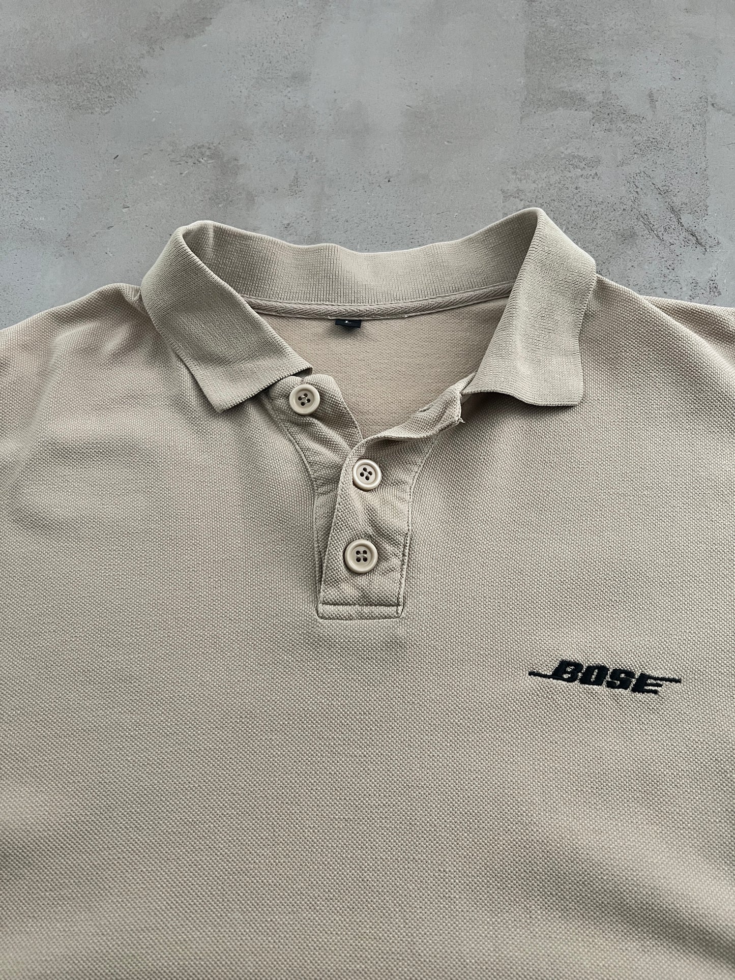 BEIGE BOSE PROMO POLO - 2000S - M