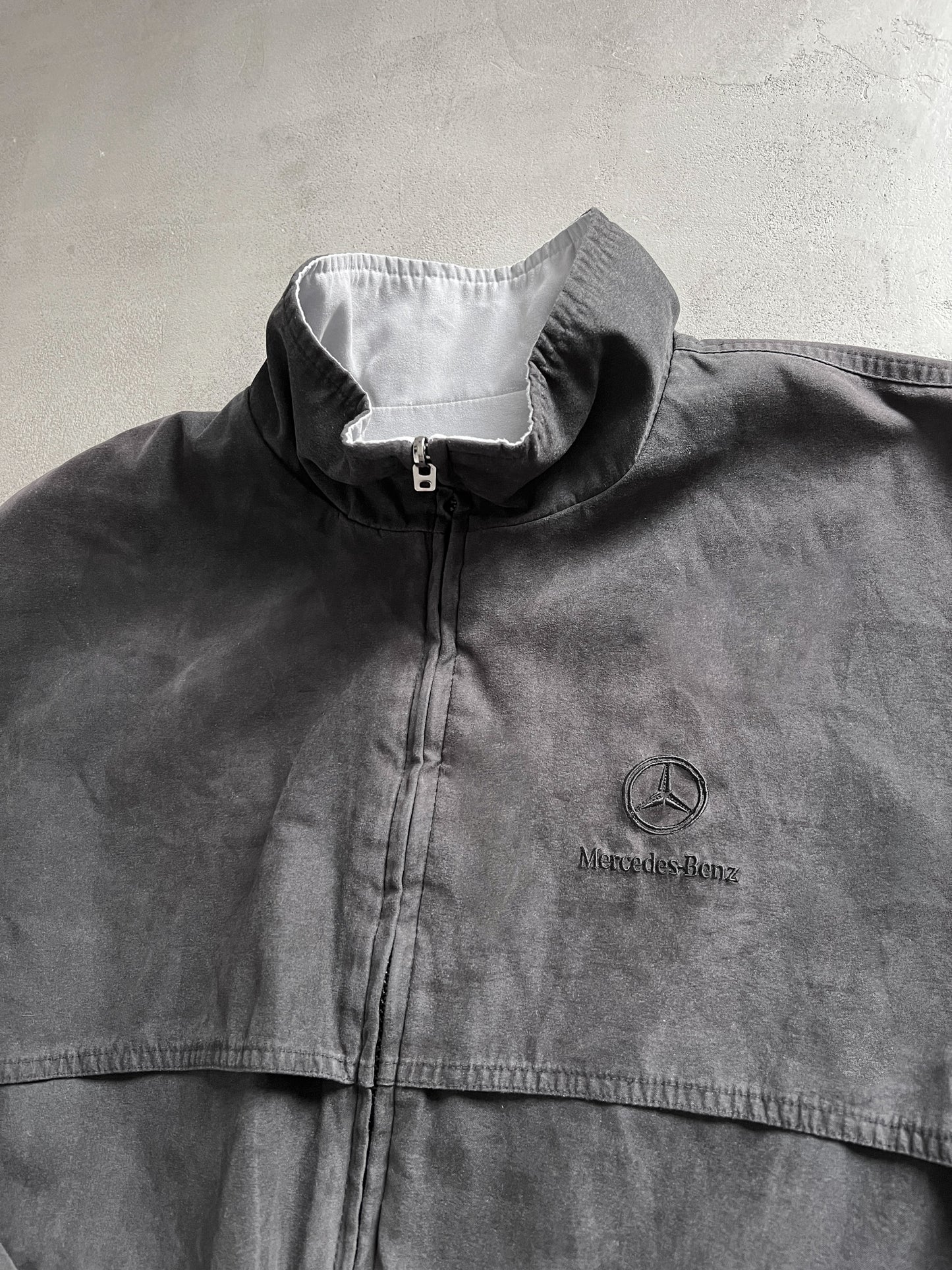 GREY MERCEDES BENZ 2 SIDE JACKET - 1990S - S