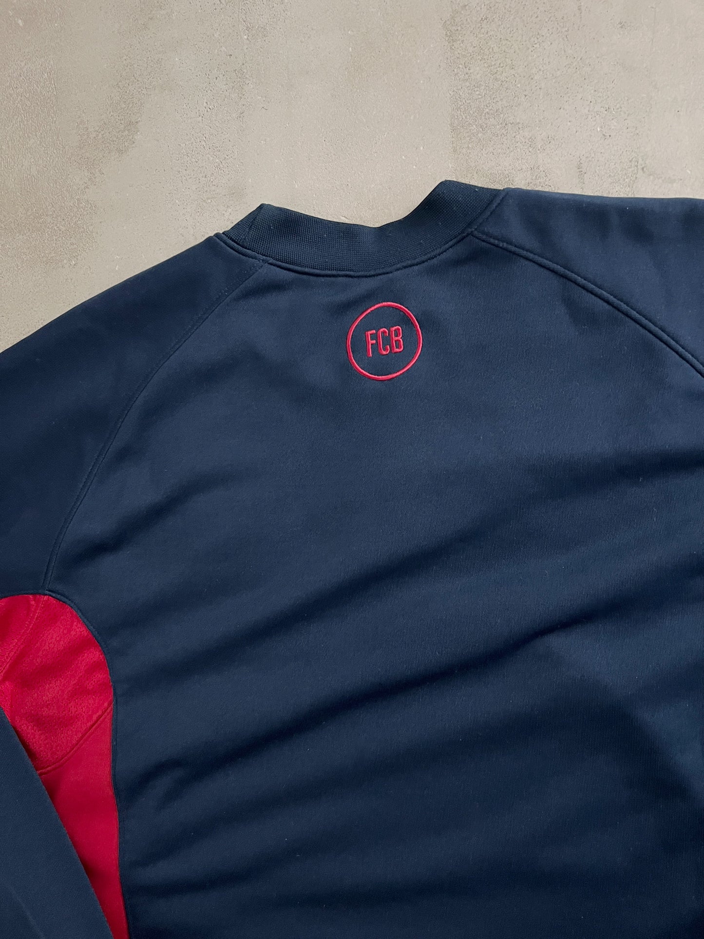 NAVY FC BARCELONA NIKE SWEATER - 2000S - L