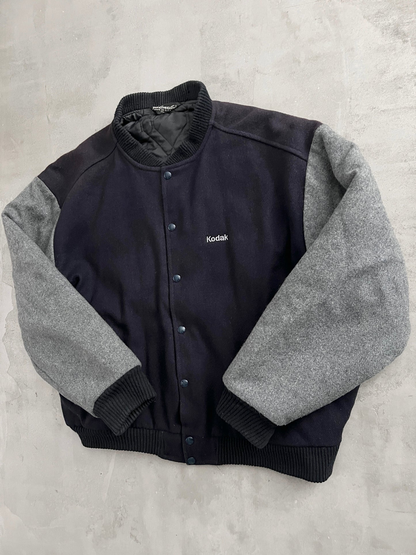 FADED NAVY KODAK FILMS JACKET - 1990S - L
