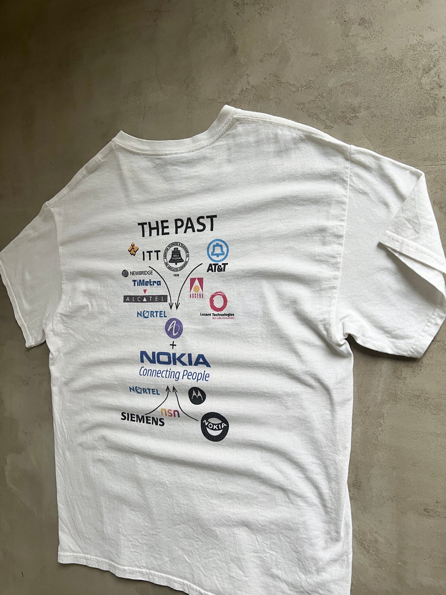WHITE NOKIA PROMO TEE - 1990S - L