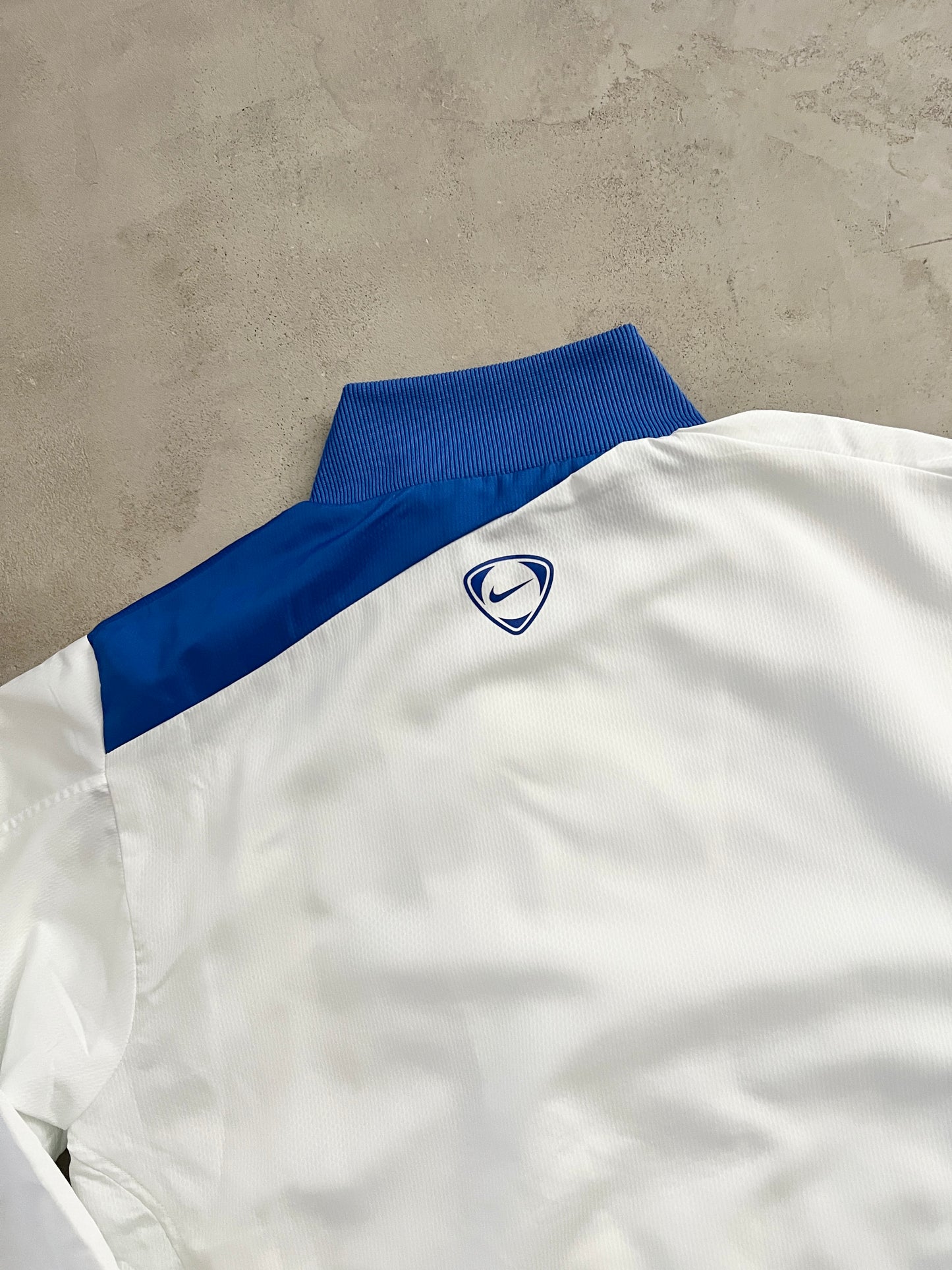 WHITE/BLUE BRAZIL NIKE TRACKSUIT - 2000S - M