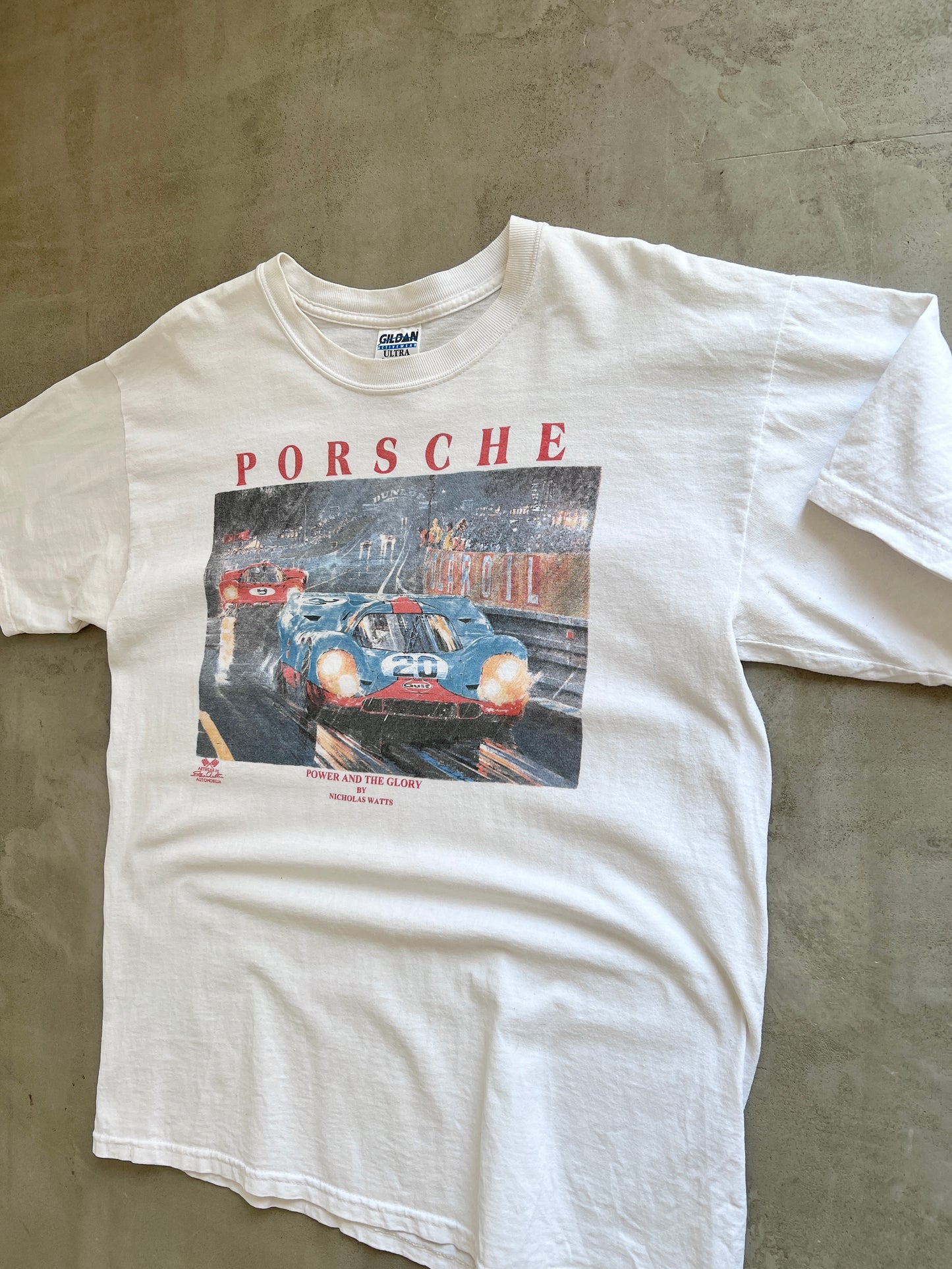 WHITE PORSCHE 917 TEE - 1990S - L