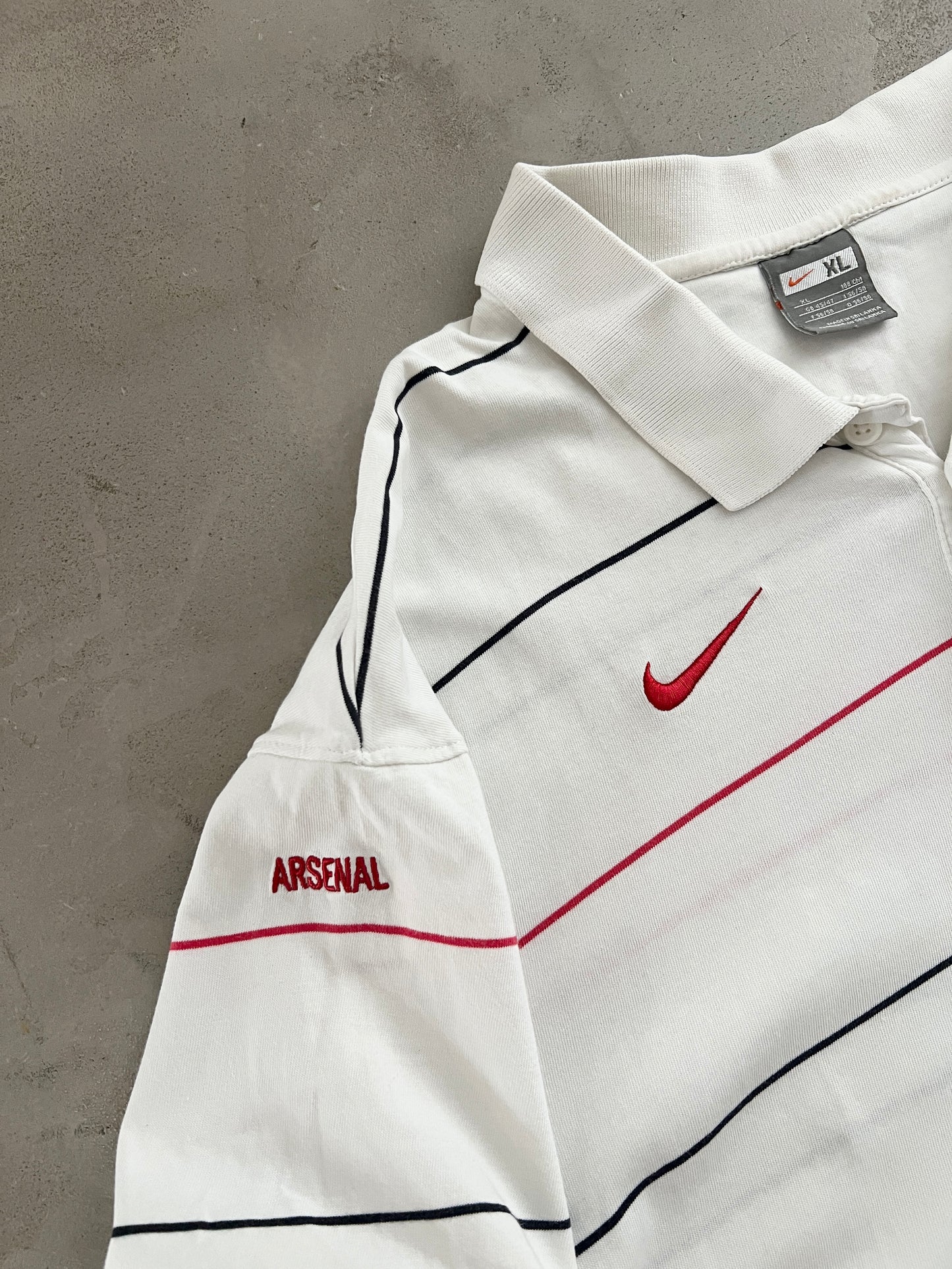 WHITE ARSENAL NIKE POLO - 2000S - L