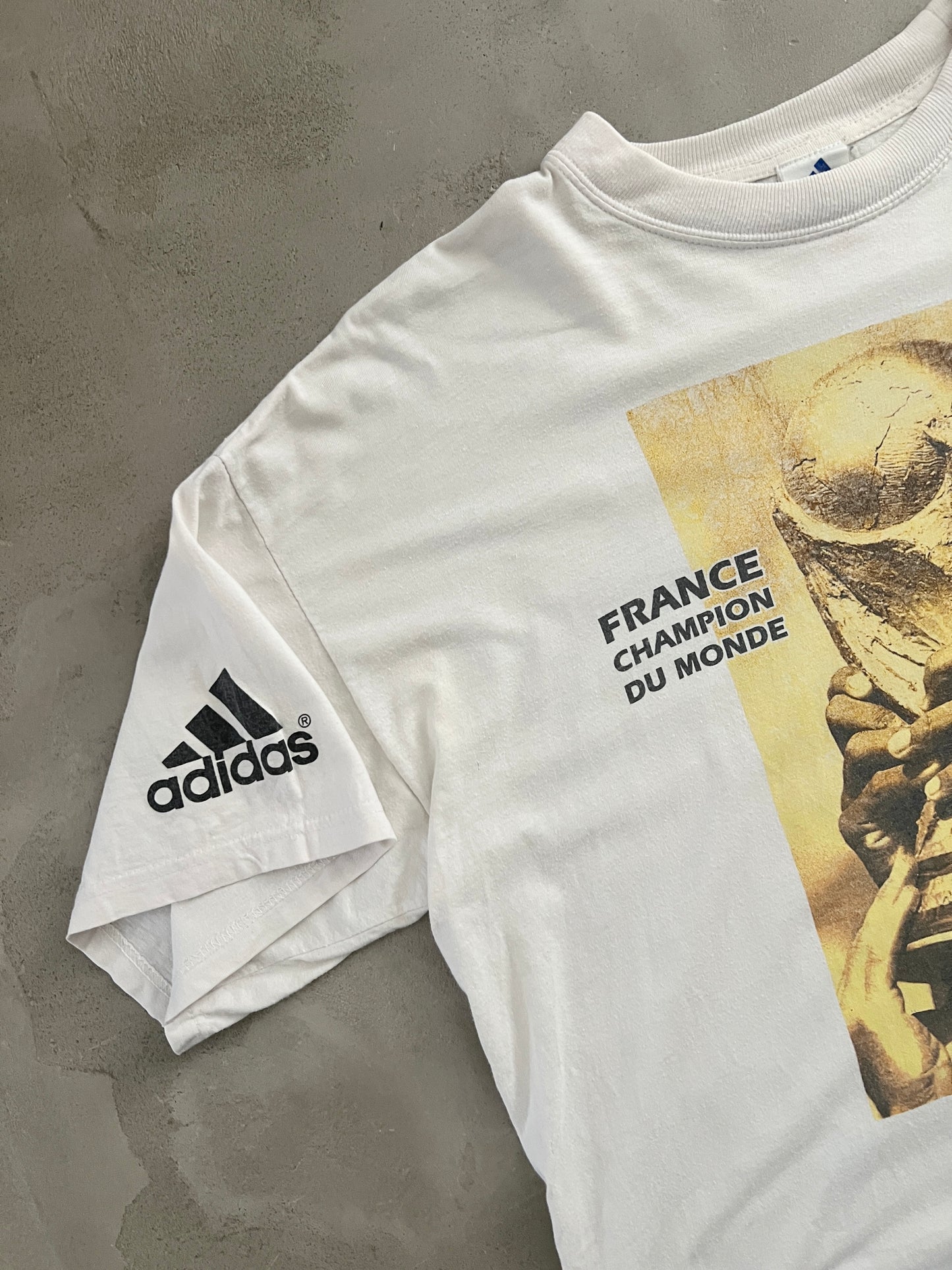 WHITE WORLD CUP FRANCE TEE - 1998 - L