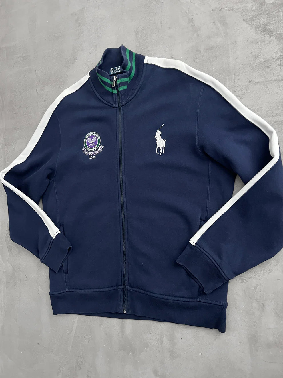 NAVY WIMBLEDON RALPH LAUREN JACKET - 2000S - XL/L