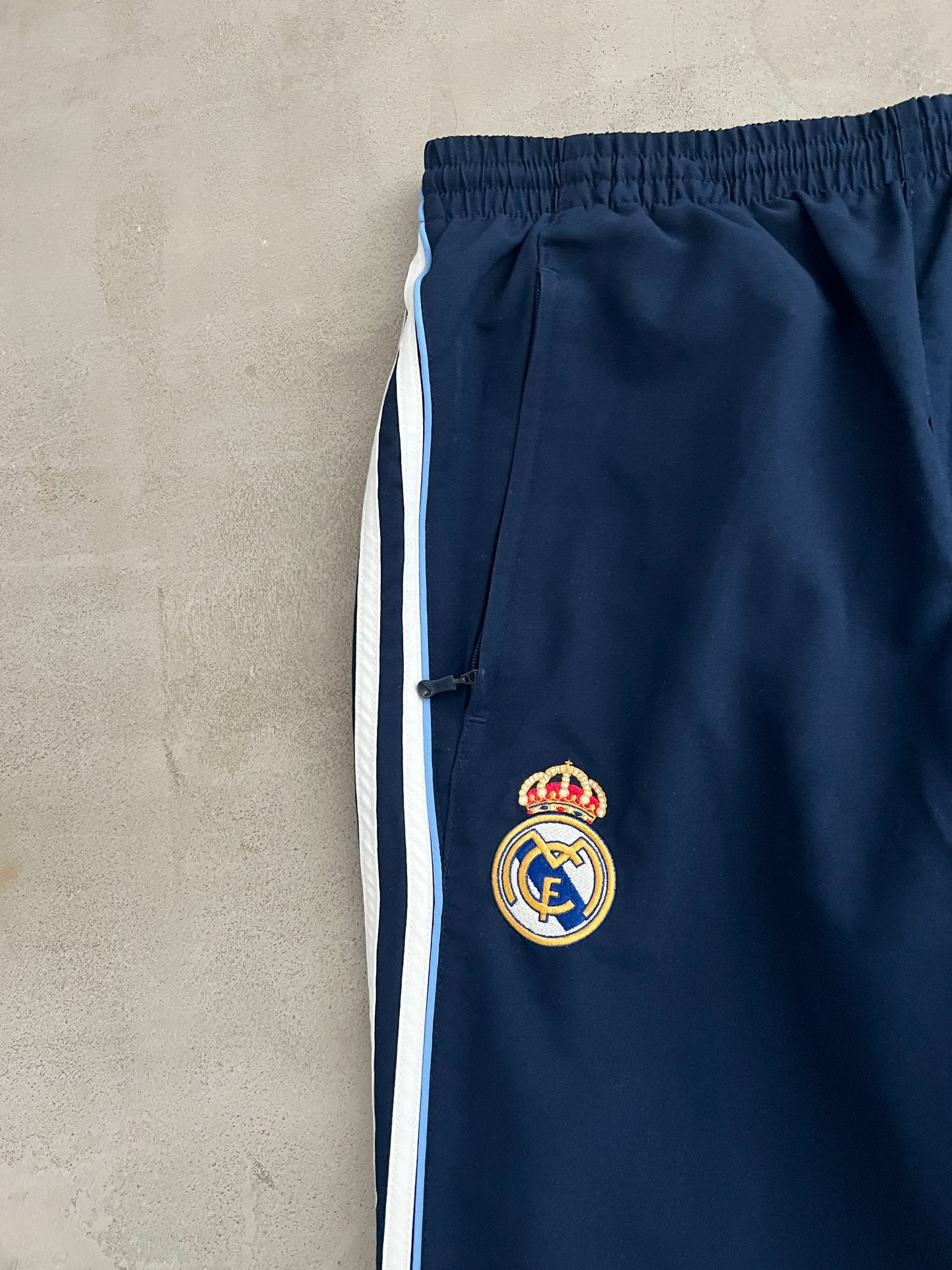 NAVY REAL MADRID TRACK PANTS - 2000S - M
