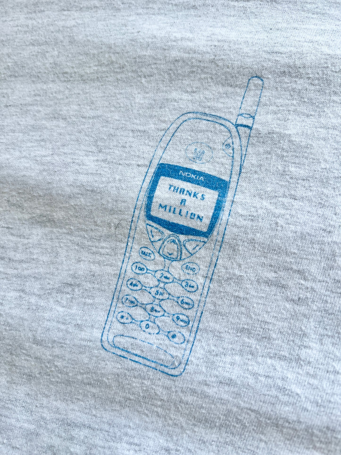GREY NOKIA PROMO TEE - 1990S - L
