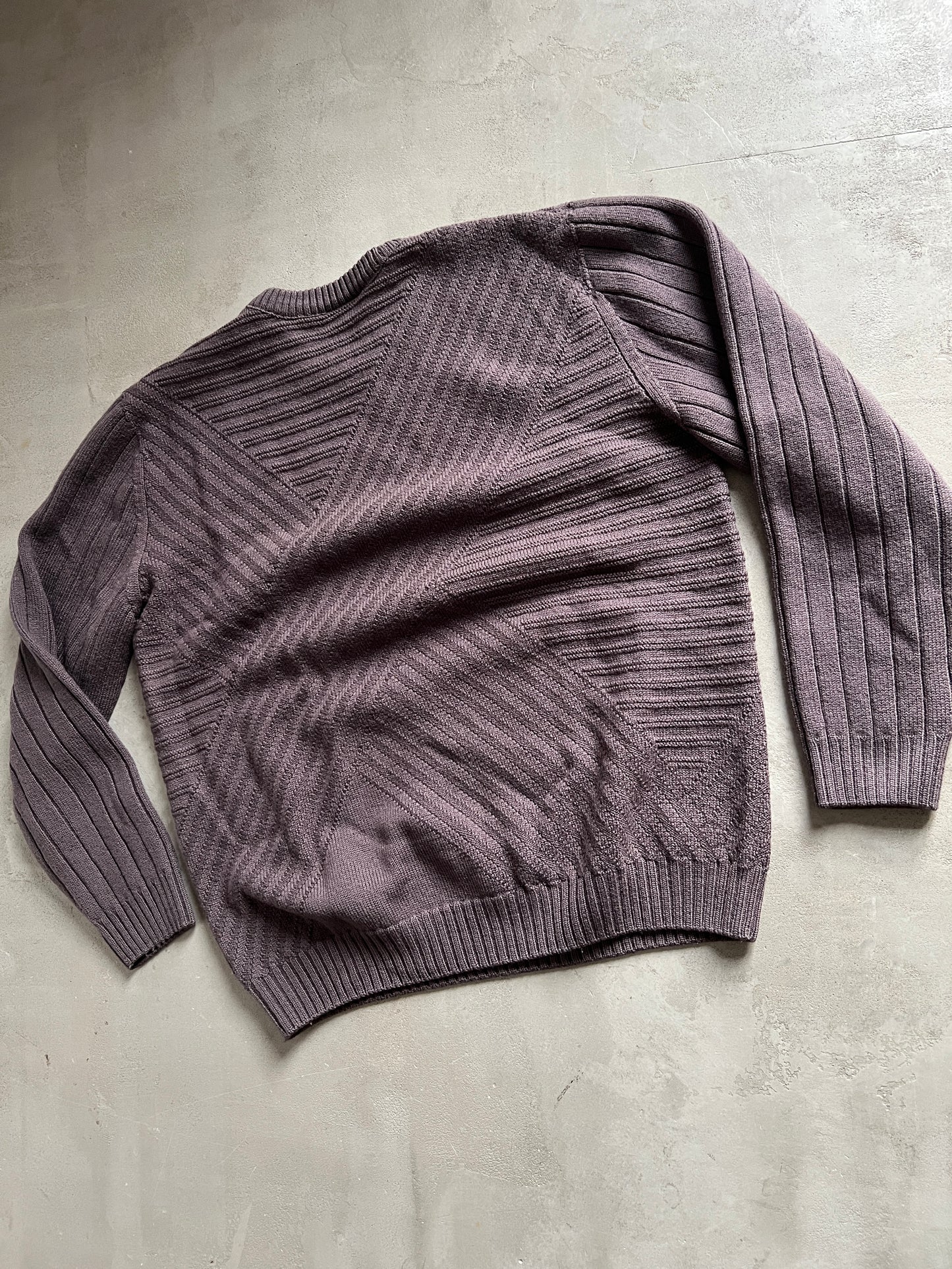 MOCHA LACOSTE KNIT SWEATER - 2000S - M