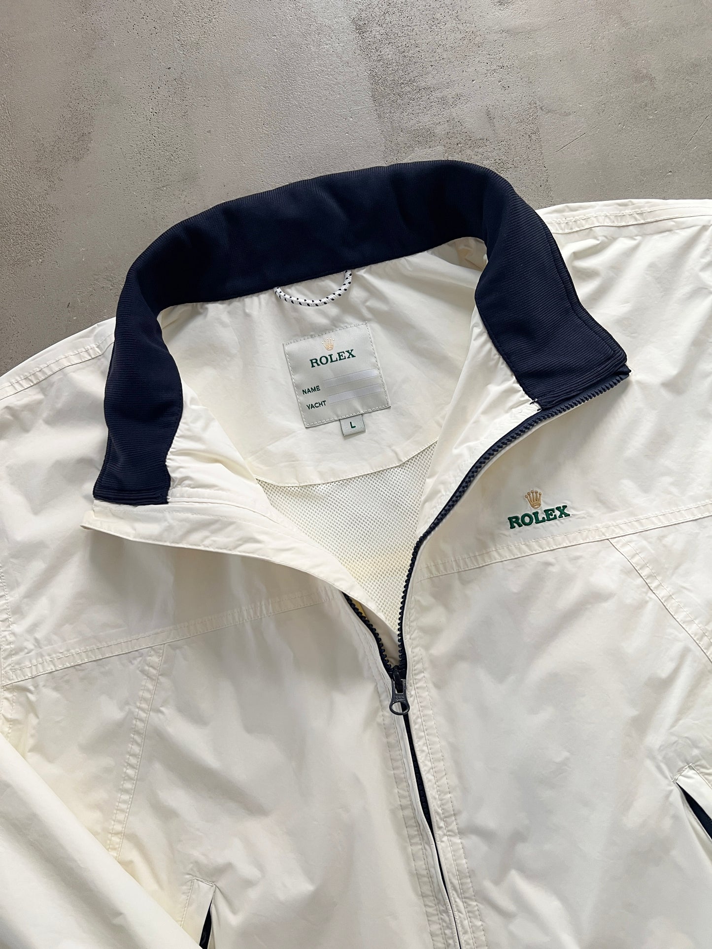 CREME WHITE ROLEX YACHT JACKET - 2000S - L