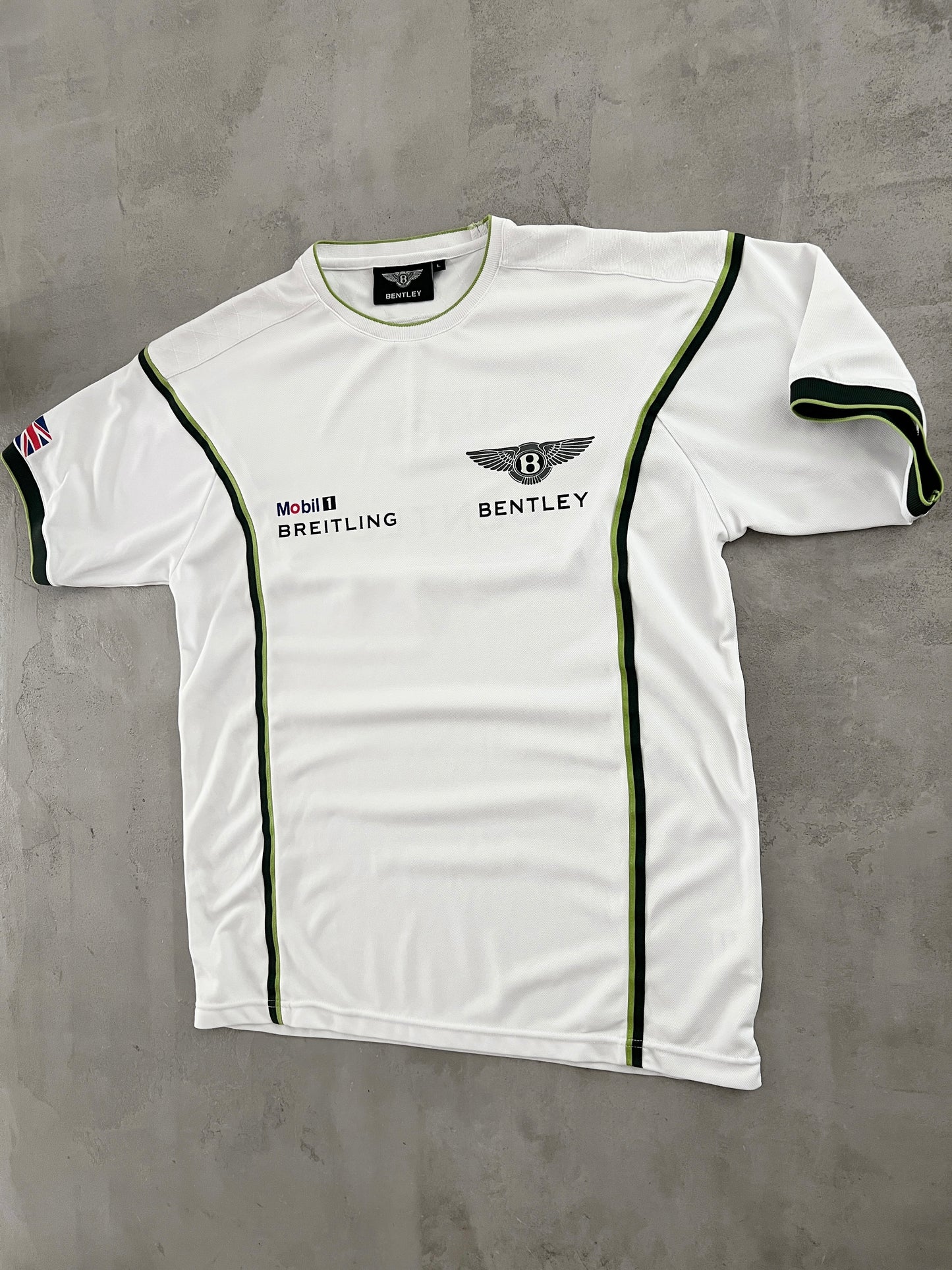 WHITE BENTLEY RACING TEE - 2000S - L