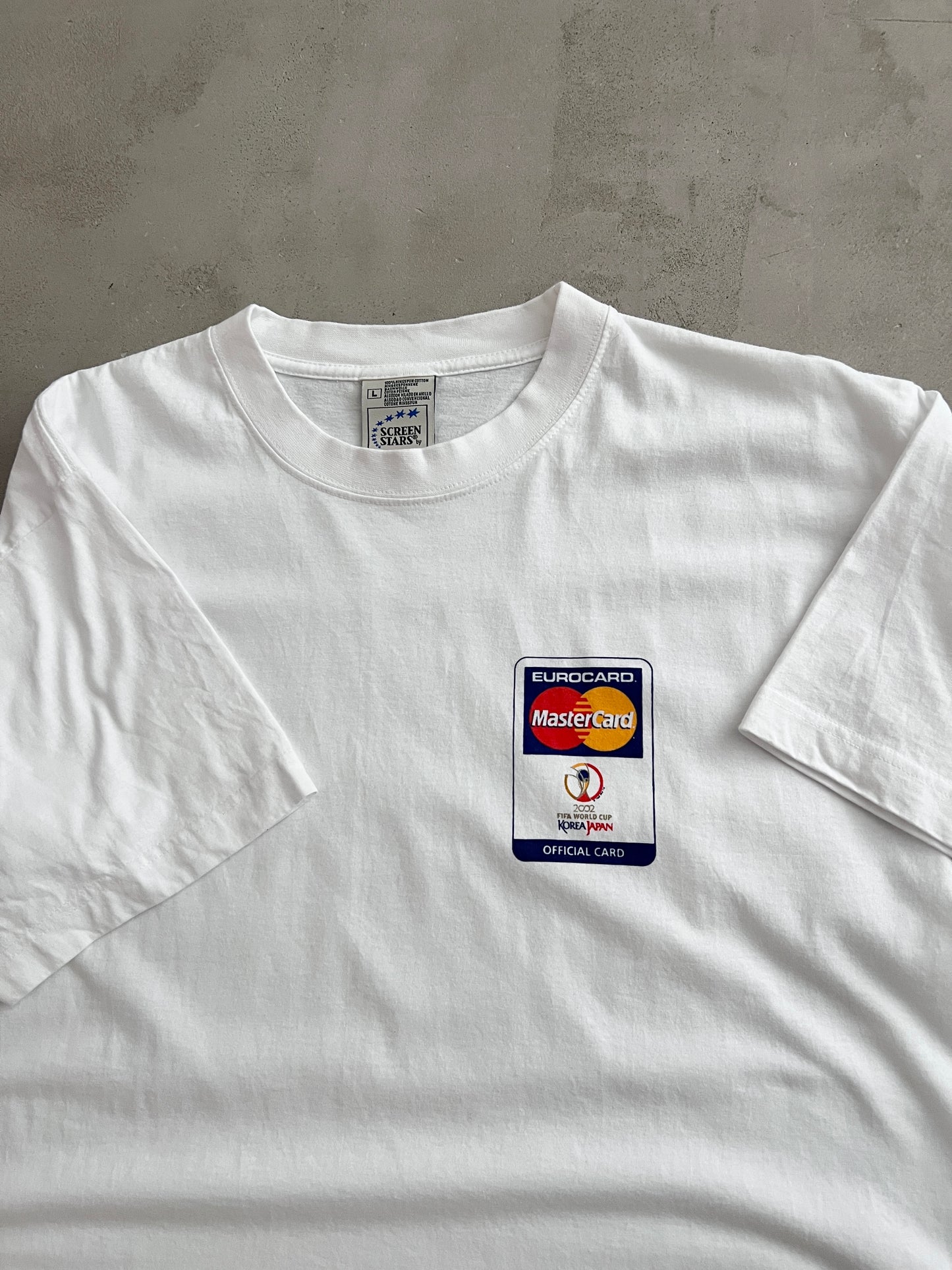 WHITE WORLD CUP MASTERCARD TEE - 2002 - L/XL