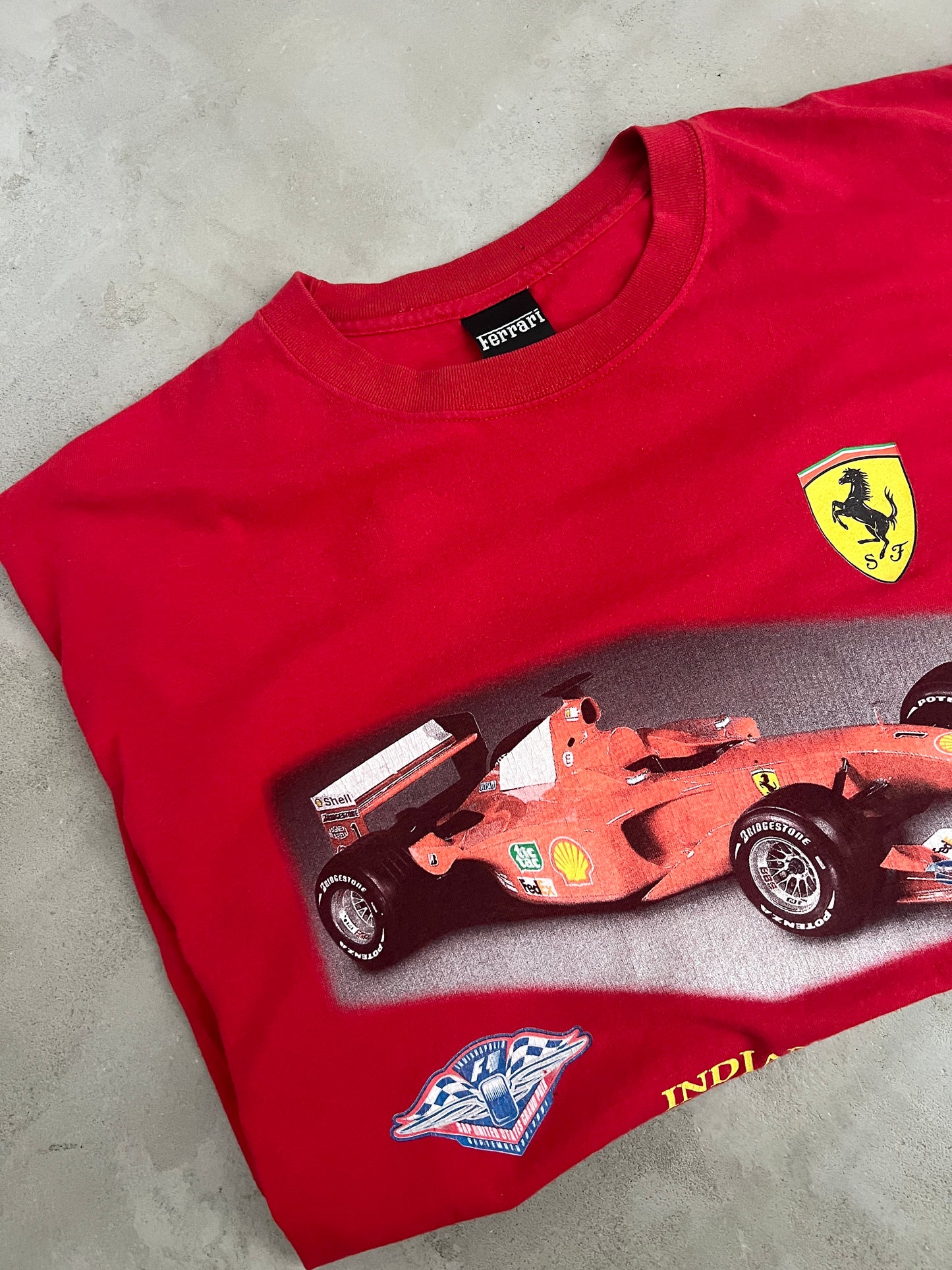 RED FERRARI RACING TEE - 2001 - XXL