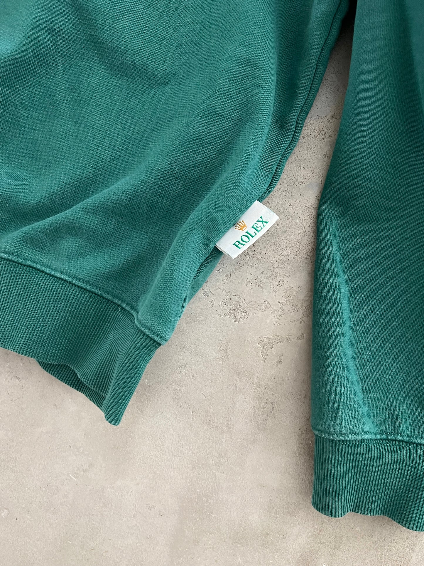 GREEN ROLEX SWEATER - 1990S - L/M