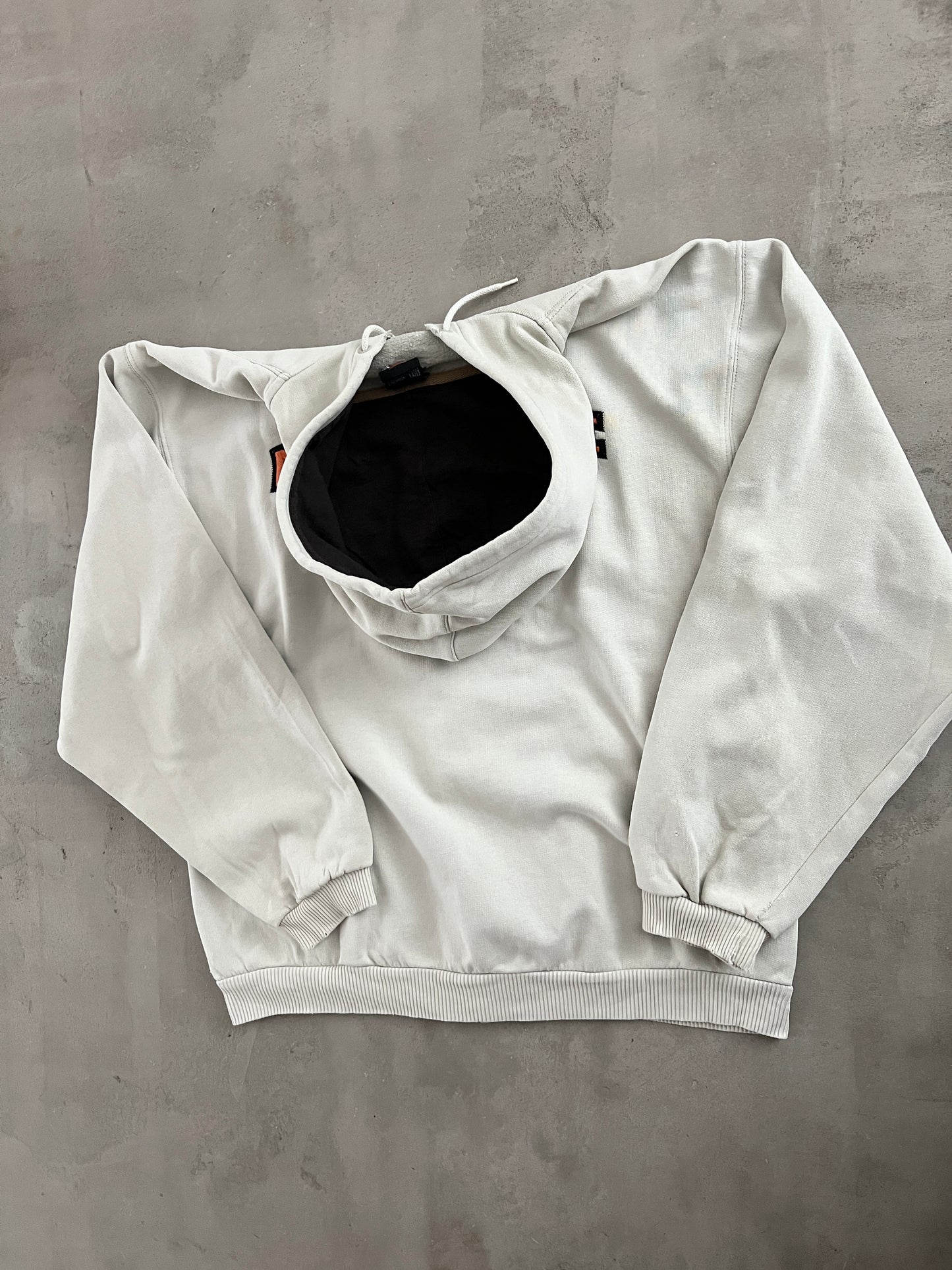 CREME NIKE ZIP UP HOODIE - 1990S - S