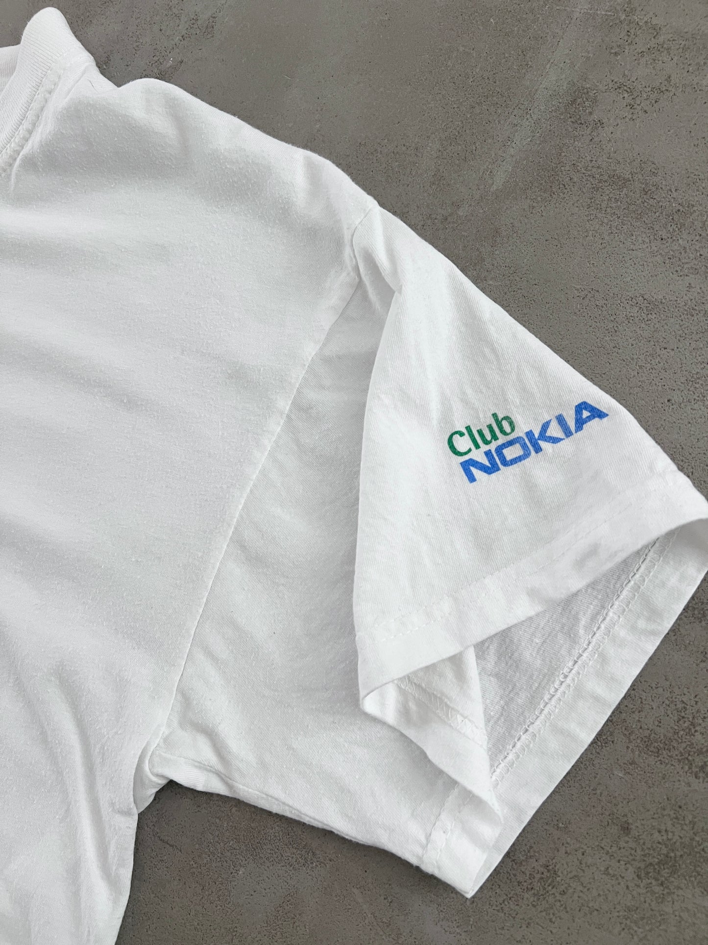 WHITE NOKIA PROMO TEE - 2000S - L/M