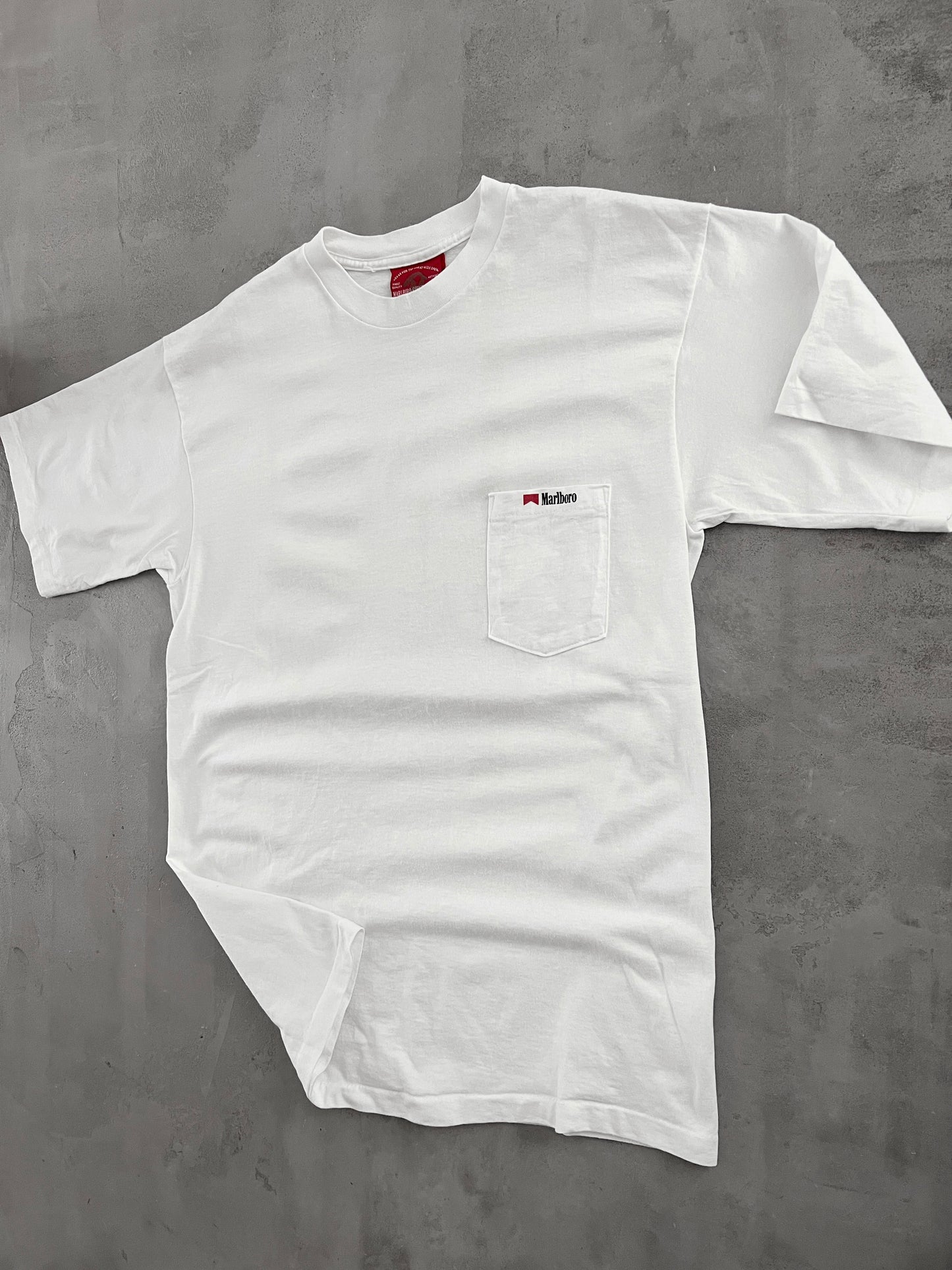 WHITE MARLBORO PROMO TEE - 1990S - L