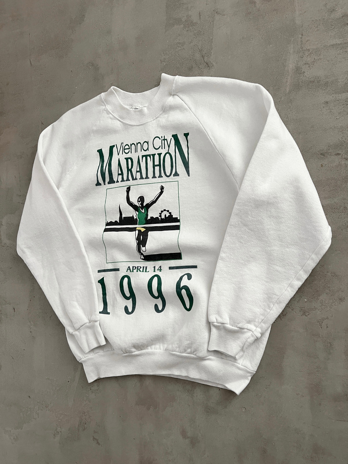 WHITE VIENNA CITY MARATHON SWEATER - 1996 - S