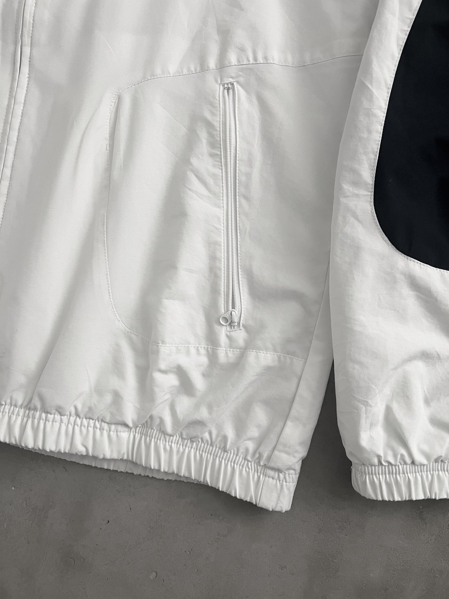 WHITE NIKE TRACK JACKET - 2000S - M