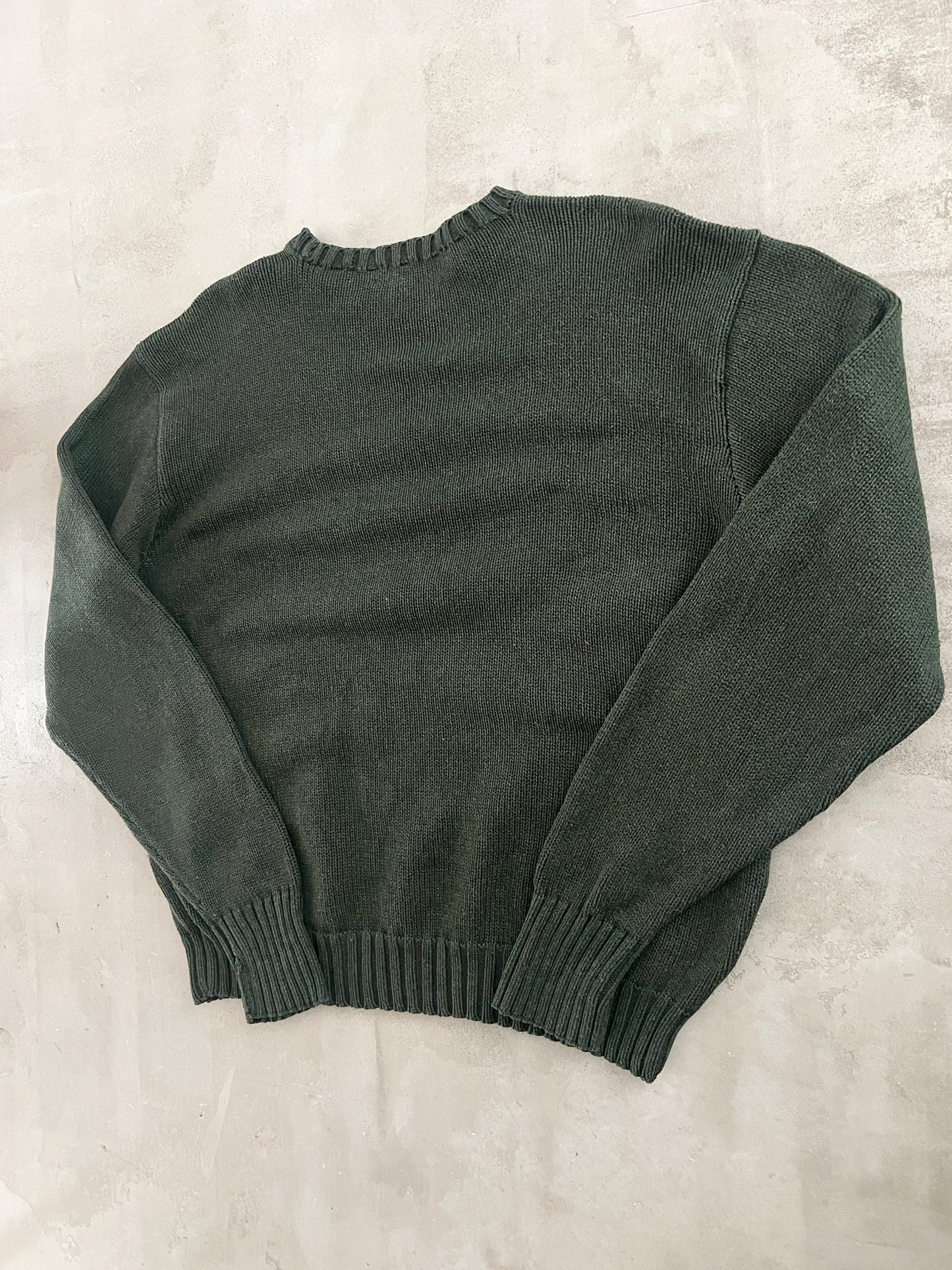 FOREST GREEN RALPH LAUREN KNIT - 2000S - L