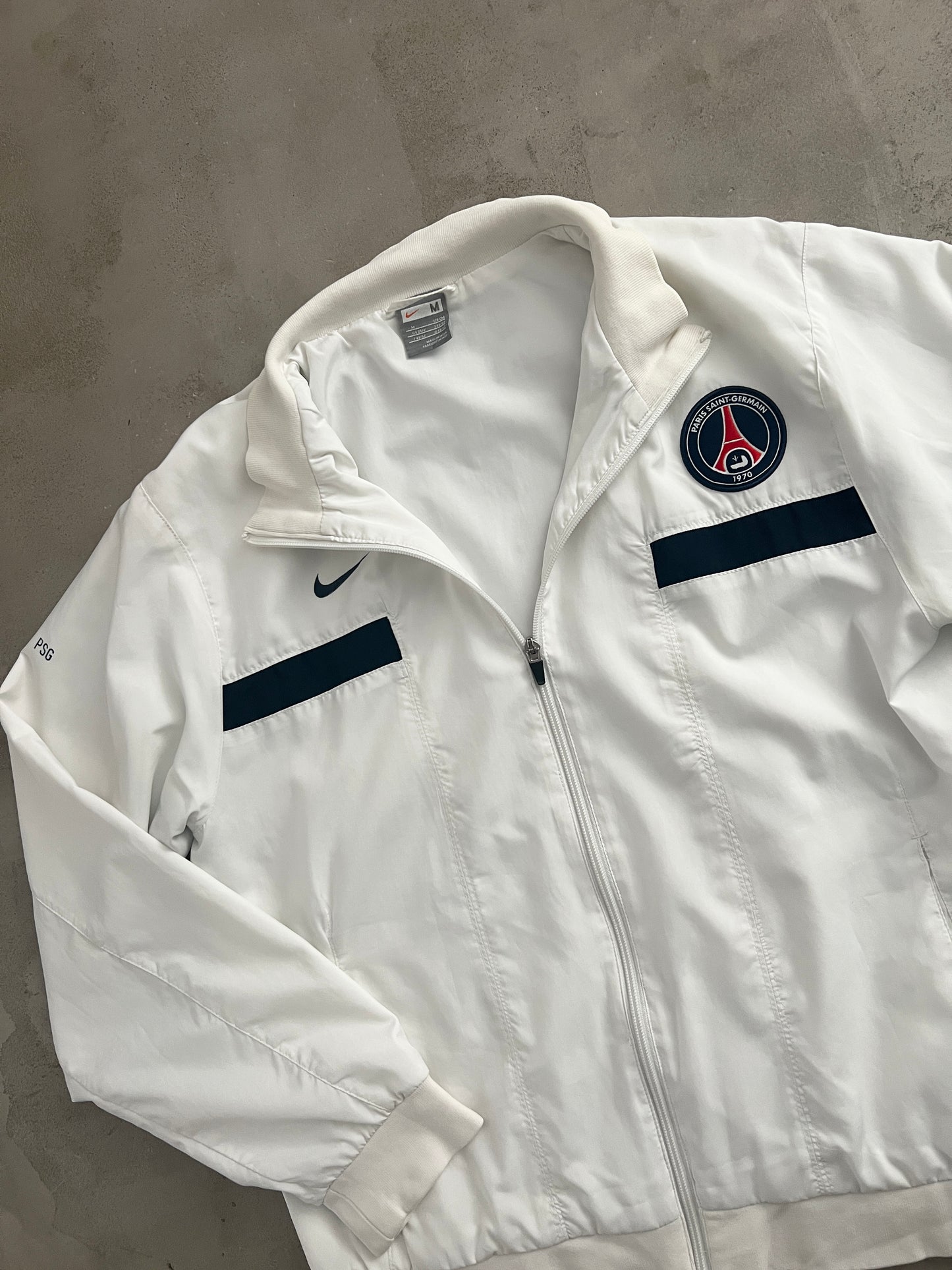 WHITE PSG NIKE TRACK JACKET - 2000S - M