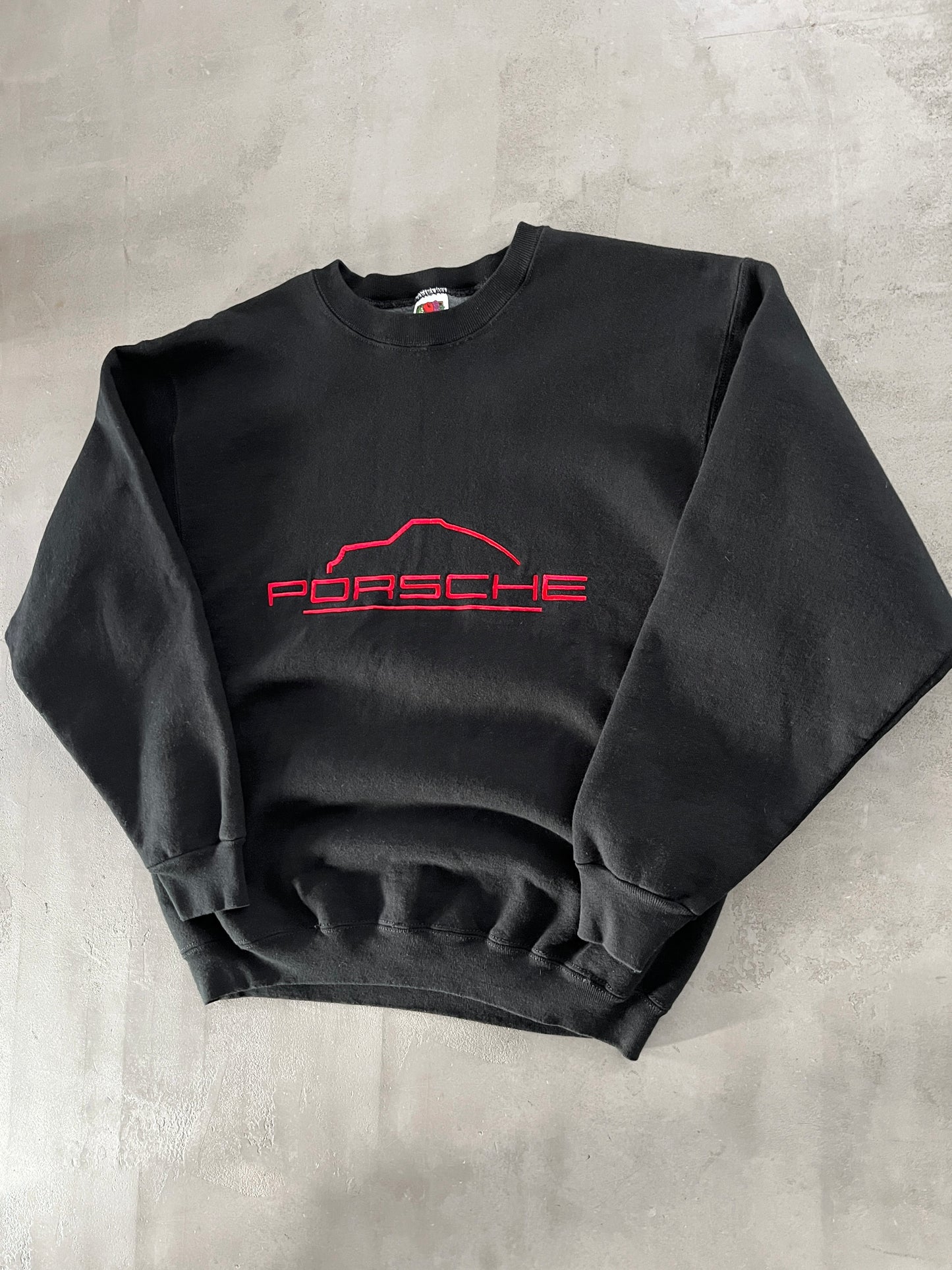 BLACK PORSCHE SWEATER - 1990S - M