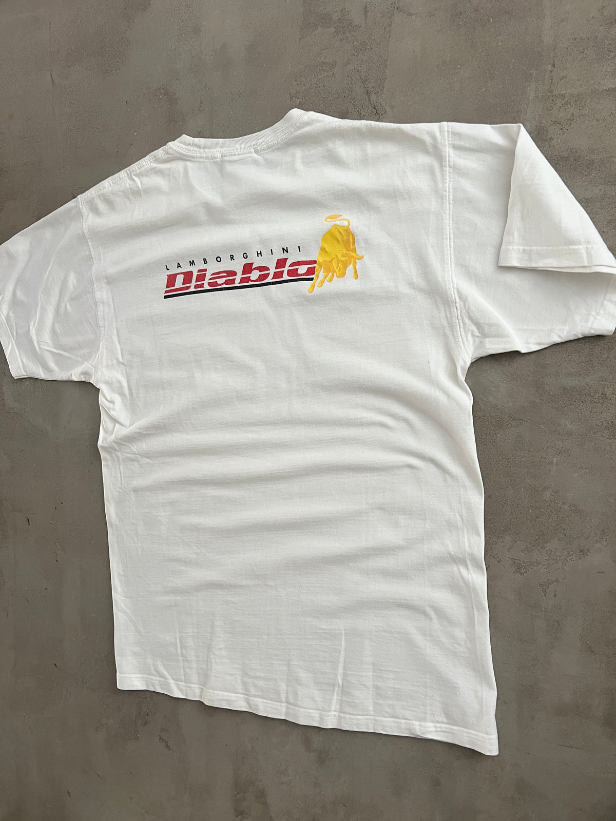 WHITE LAMBORGHINI DIABLO TEE - 2000S - M/L