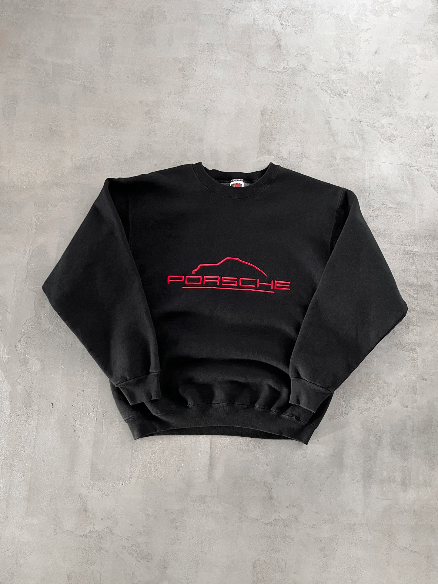 BLACK PORSCHE SWEATER - 1990S - M