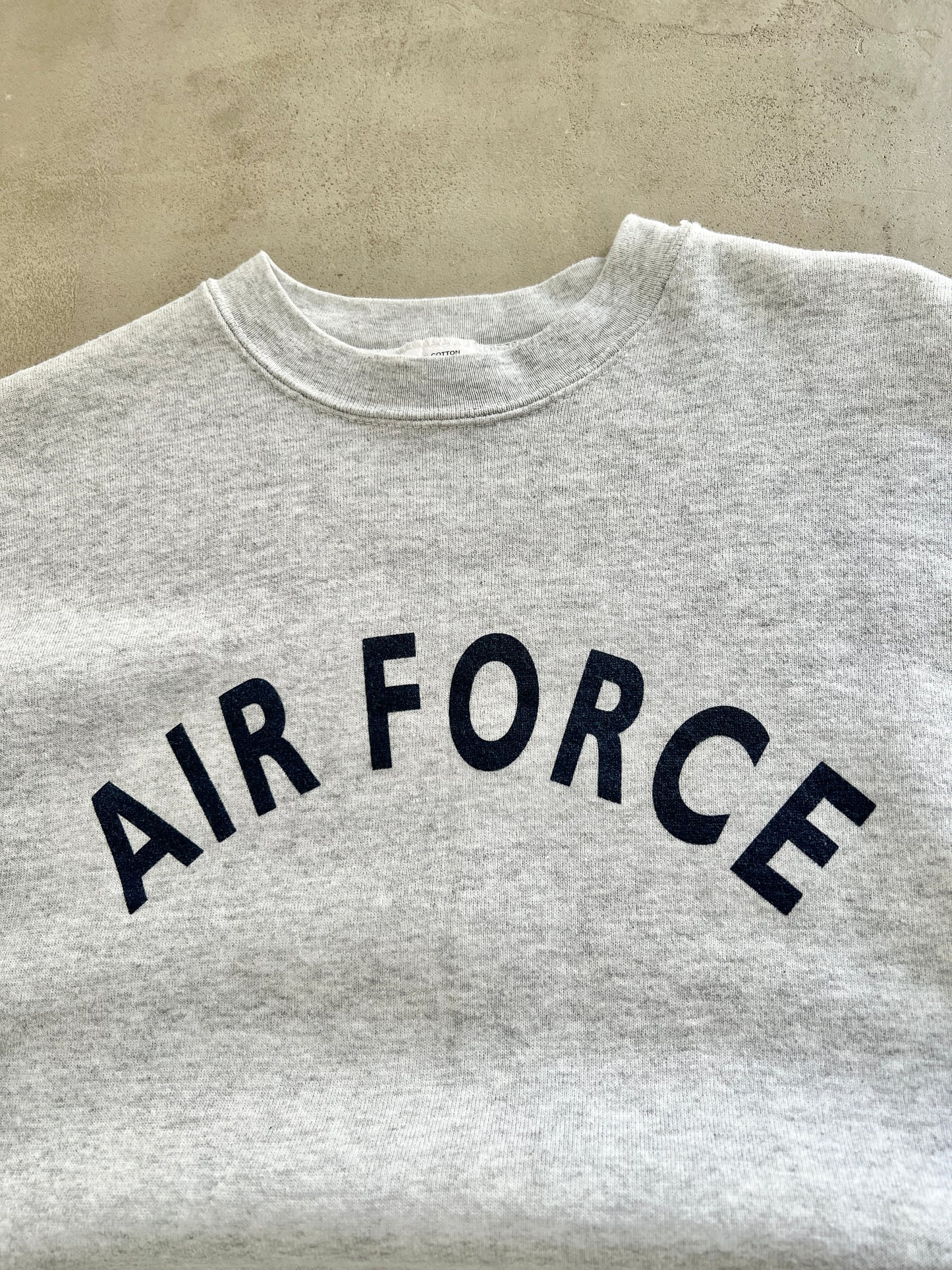 GREY AIR FORCE SWEATER - 1990S - L