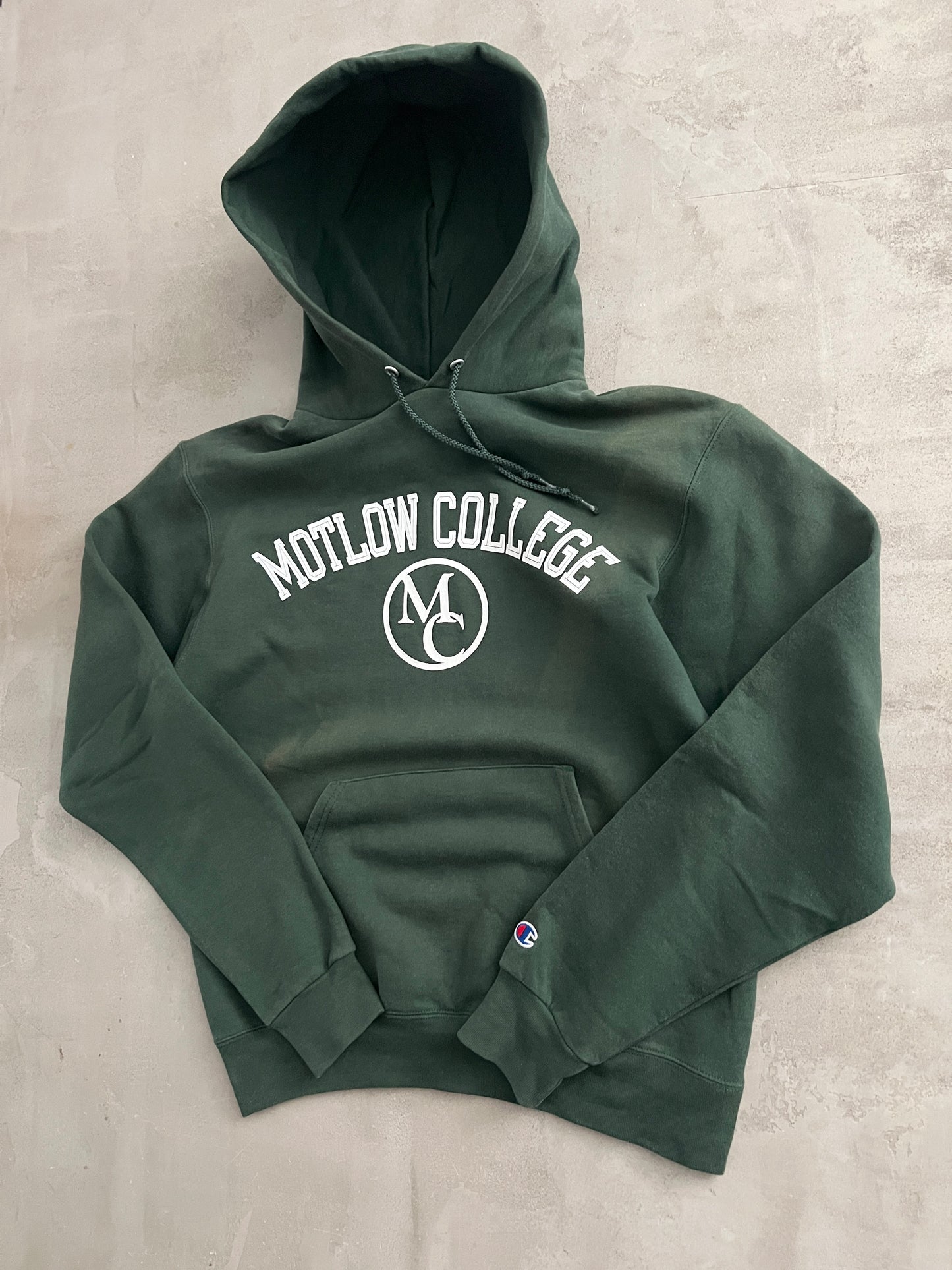 FADED GREEN COLLEGE HOODIE - 2000S - M/S