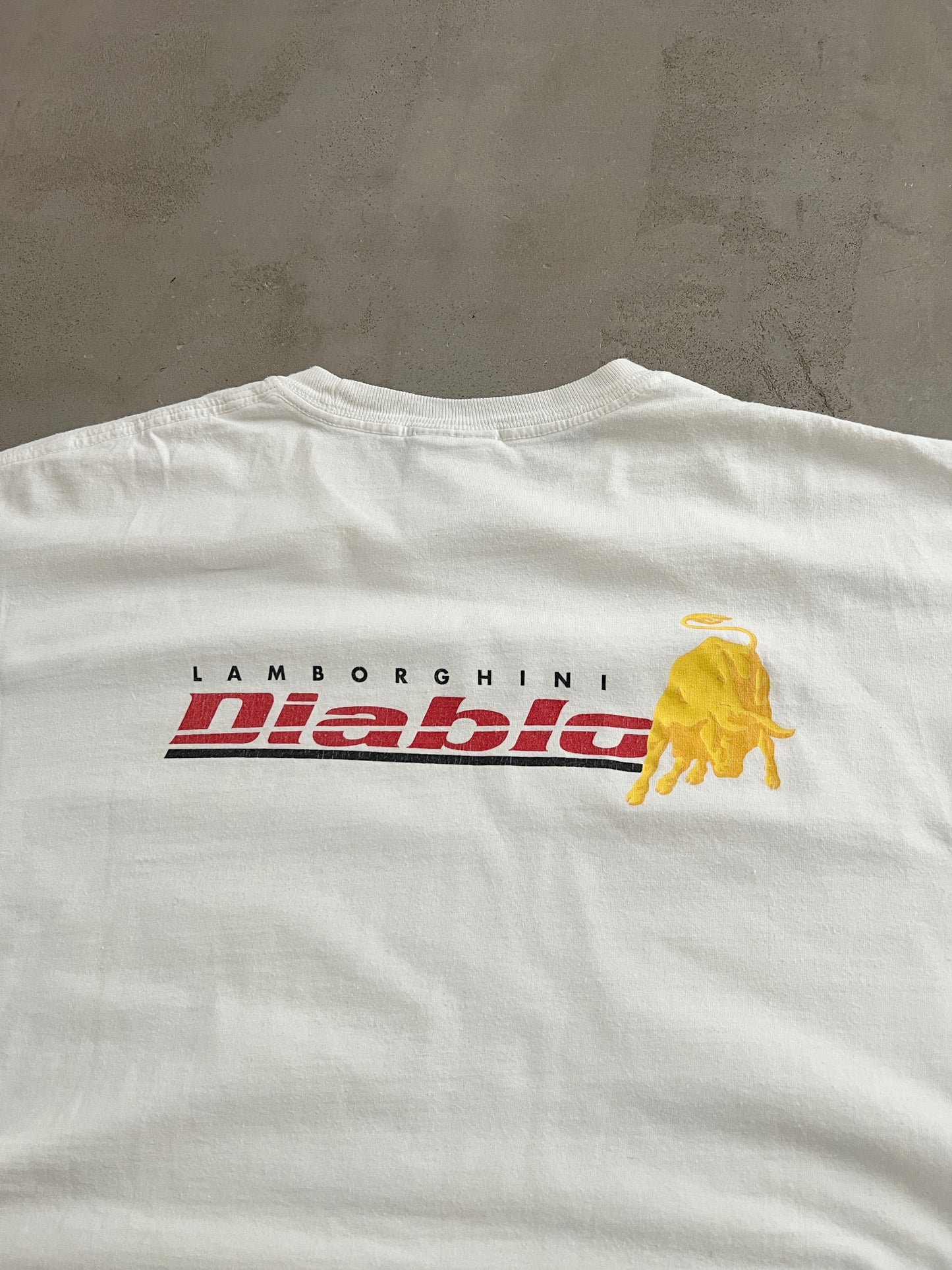 WHITE LAMBORGHINI DIABLO TEE - 2000S - M/L