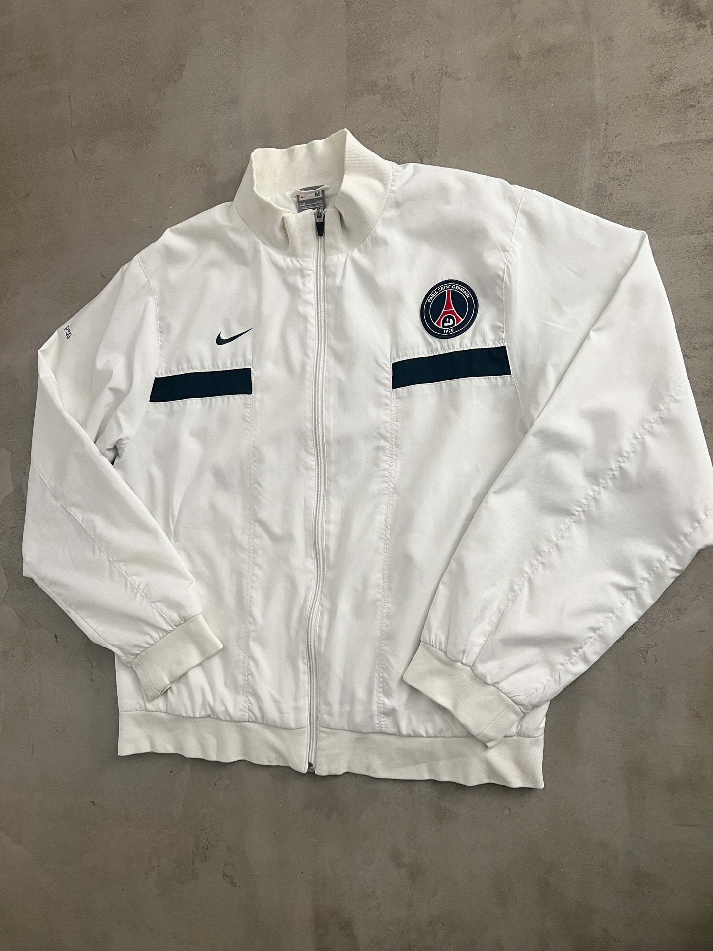 WHITE PSG NIKE TRACK JACKET - 2000S - M
