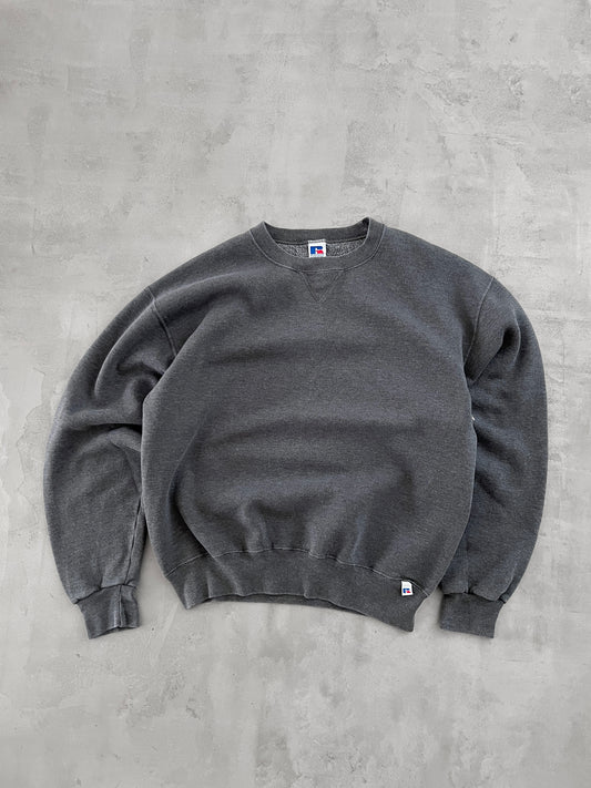 GREY RUSSELL SWEATER - 1990S - L/M