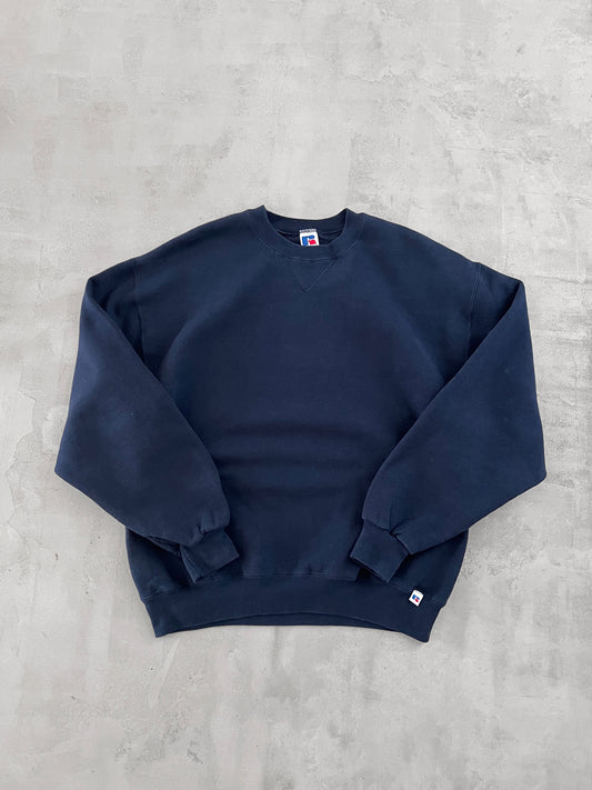 NAVY RUSSELL SWEATER - 1990S - L