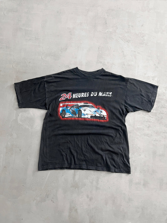 BLACK PORSCHE 911 GT1 LE MANS TEE - 1990S - L