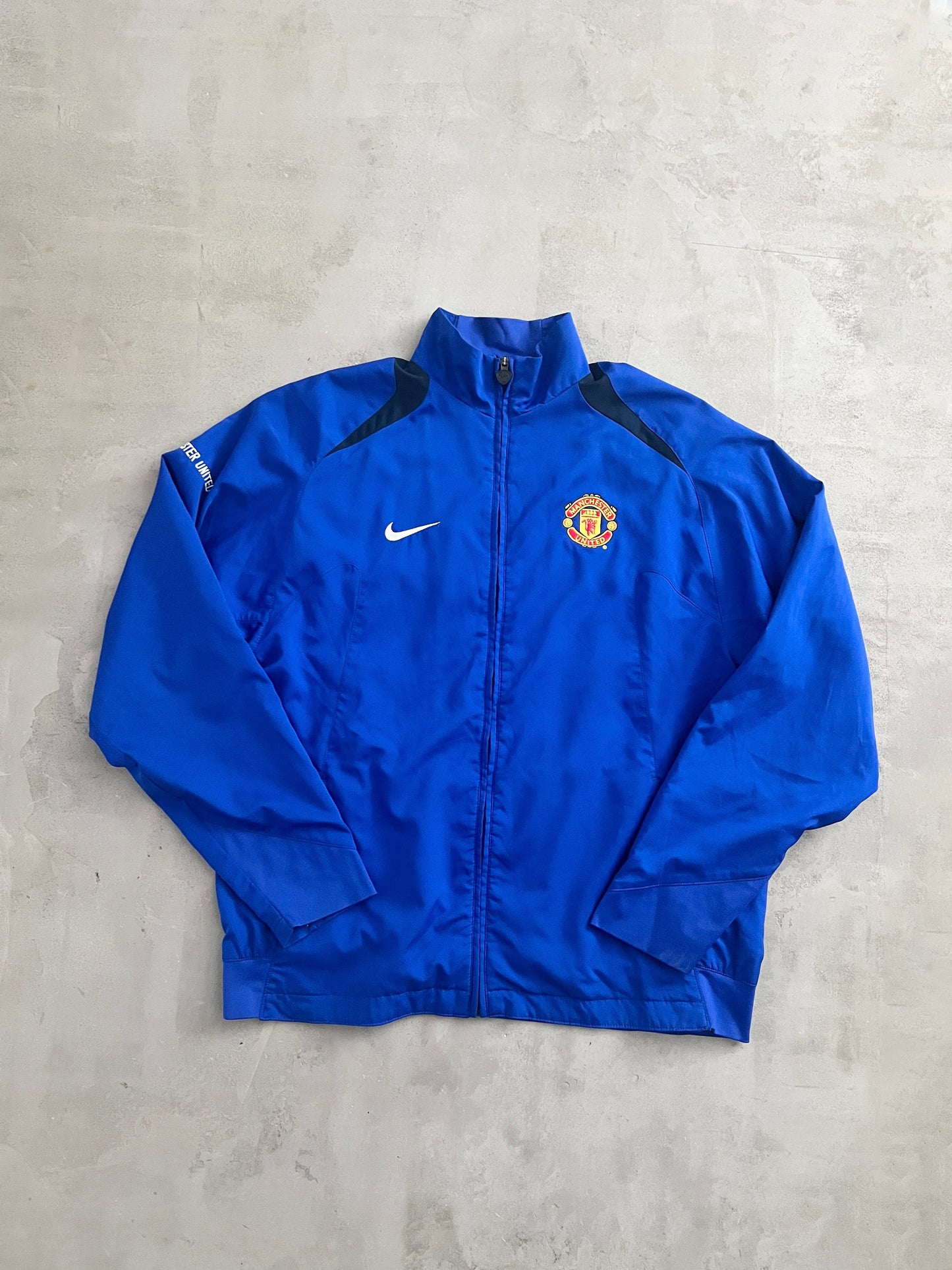 BLUE MANCHESTER UNITED NIKE JACKET - 2000S - L