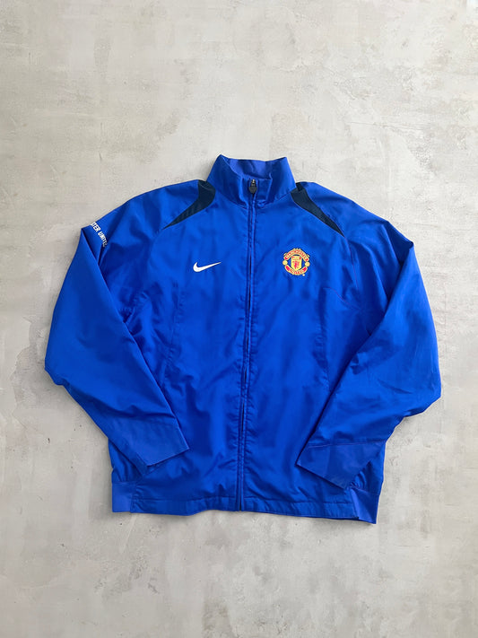 BLUE MANCHESTER UNITED NIKE JACKET - 2000S - L