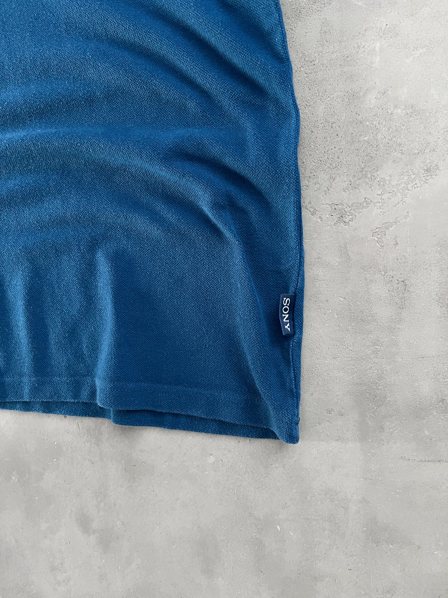 BLUE SONY X CHAMPIONS LEAGUE POLO - 2000S - M