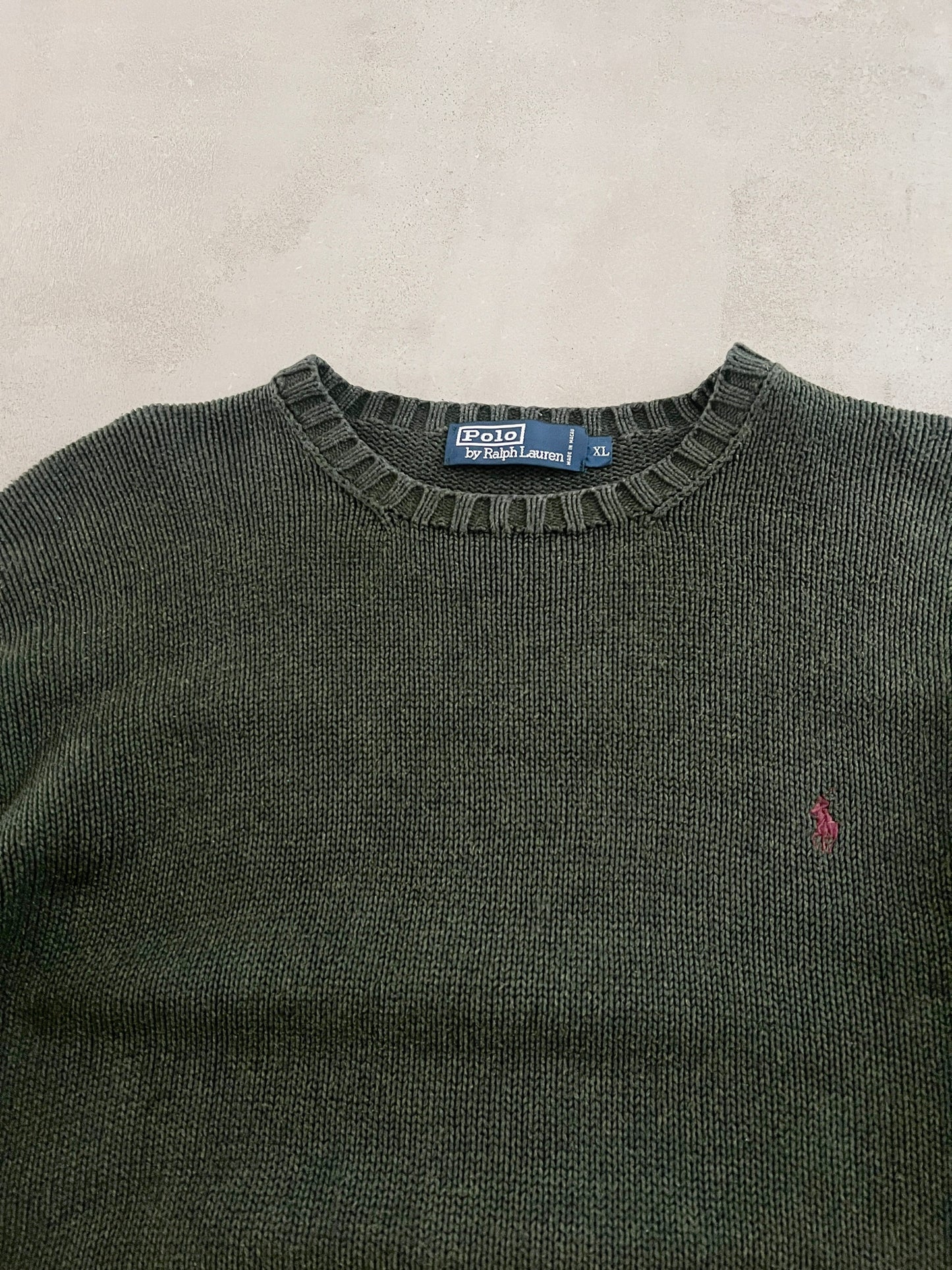 FOREST GREEN RALPH LAUREN KNIT - 2000S - L