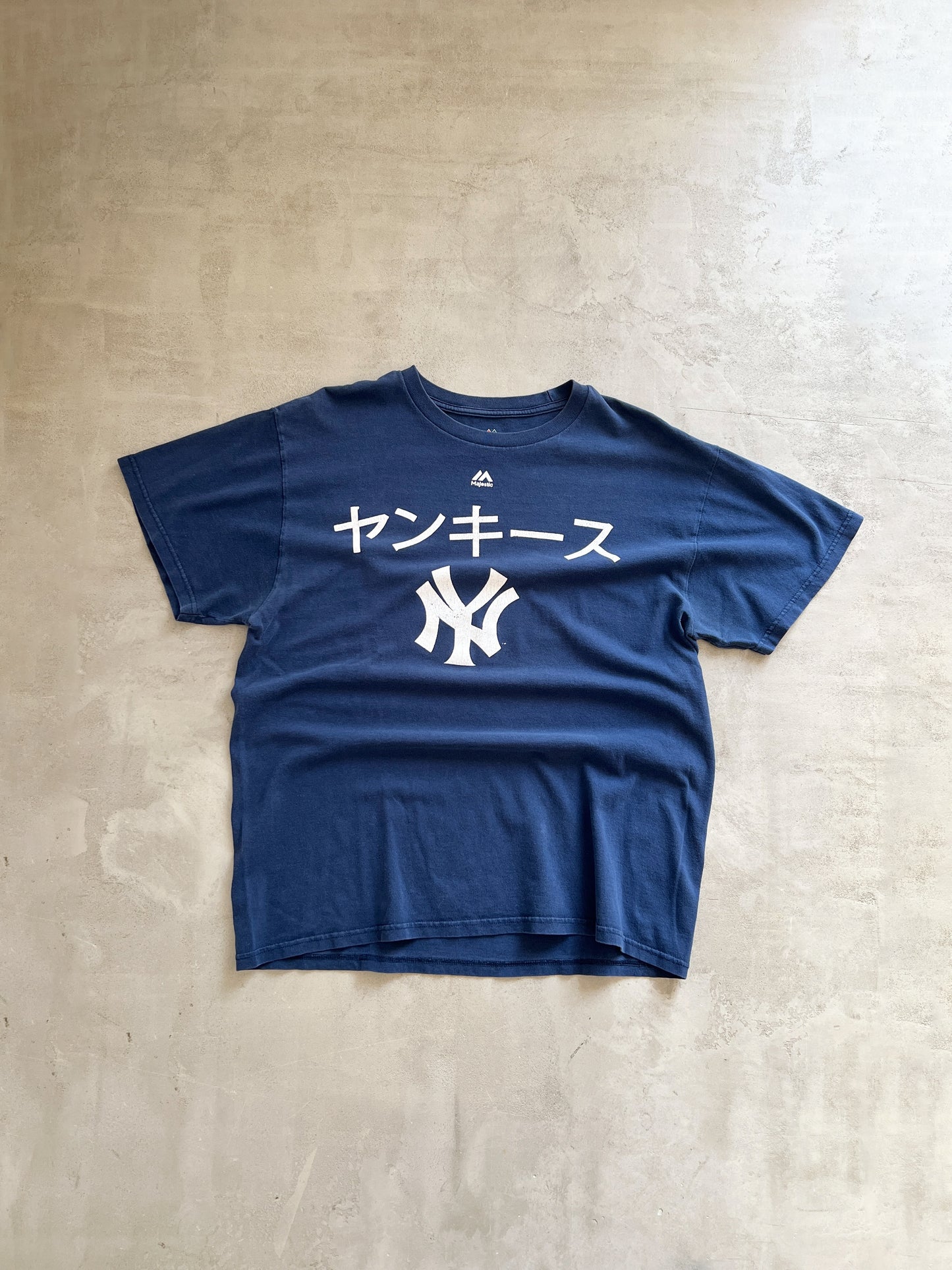 NAVY YANKEES JAPAN TEE - 2000S - L