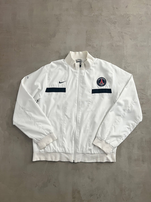 WHITE PSG NIKE TRACK JACKET - 2000S - M