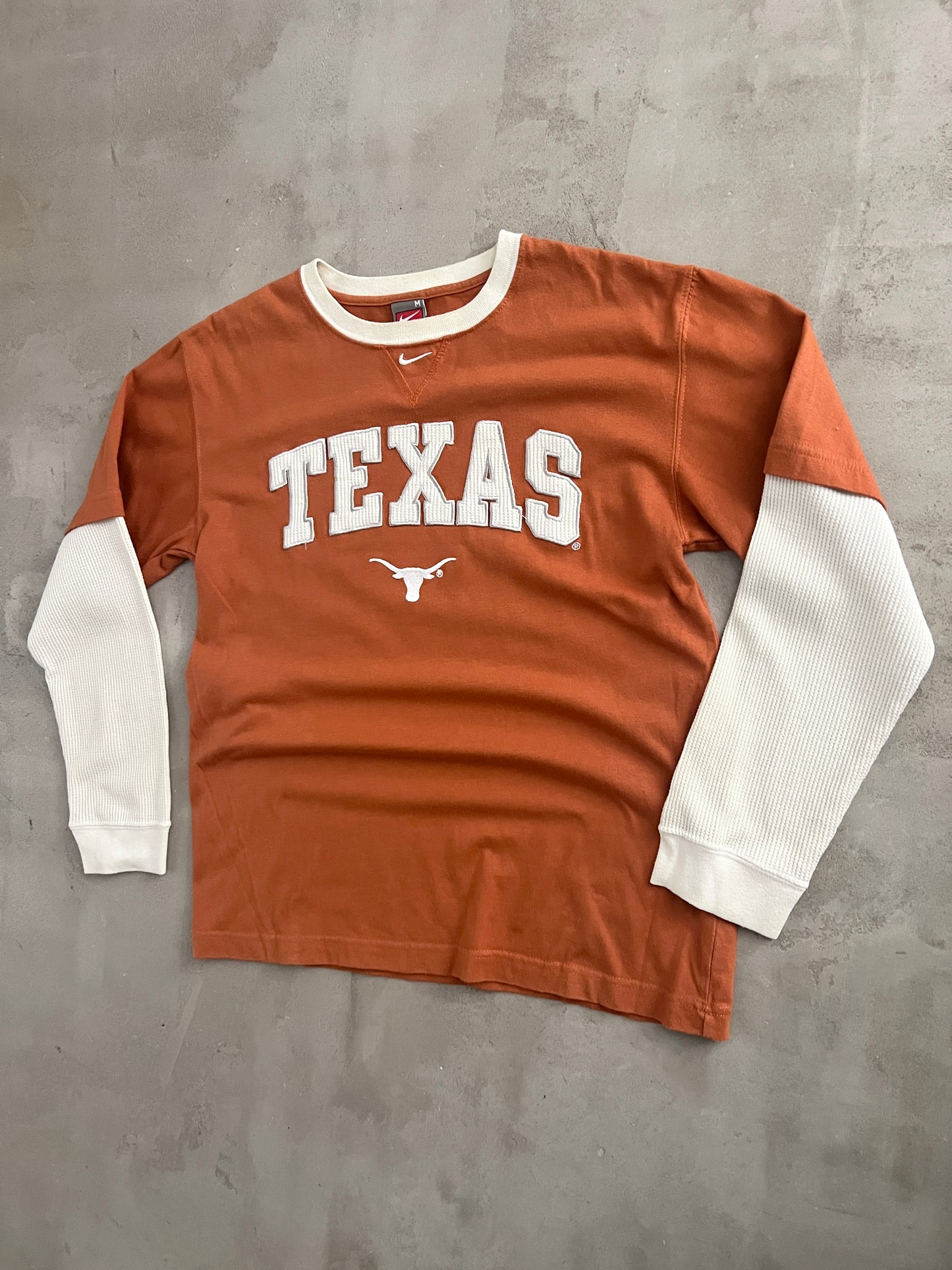 ORANGE/CREME TEXAS NIKE LONGSLEEVE - 2000S - XS