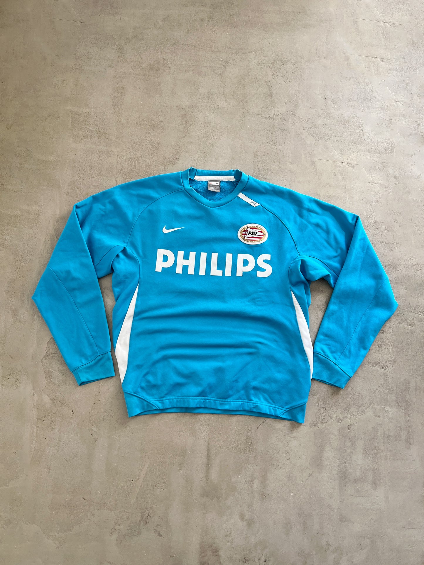 BABY BLUE PSV EINDHOVEN NIKE SWEATER - 2000S - M