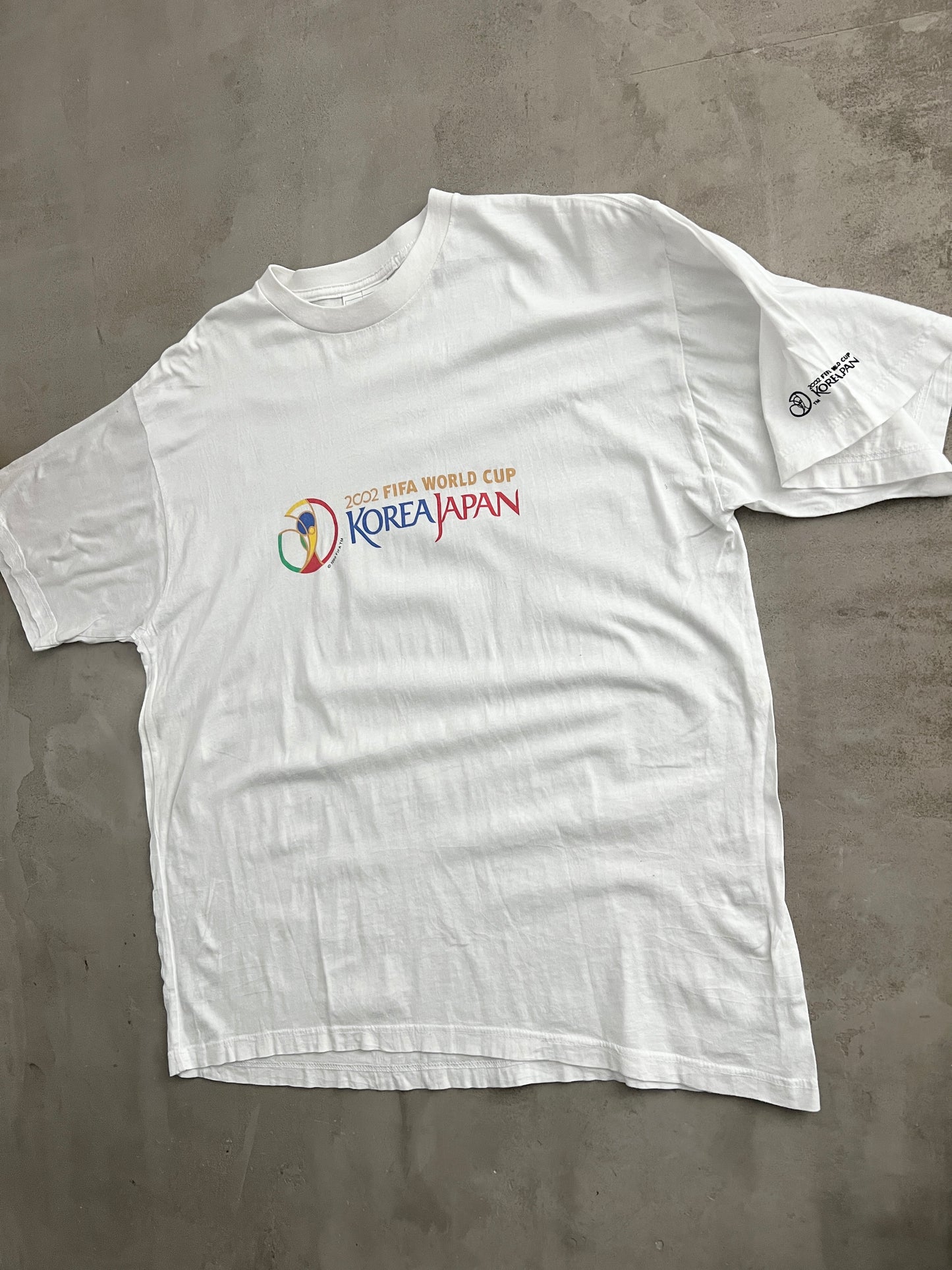 WHITE KOREA WORLD CUP TEE - 2002 - L/XL