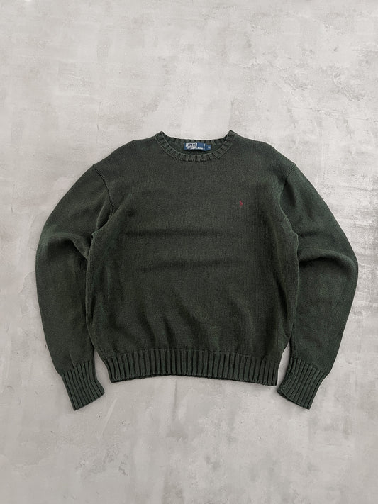 FOREST GREEN RALPH LAUREN KNIT - 2000S - L