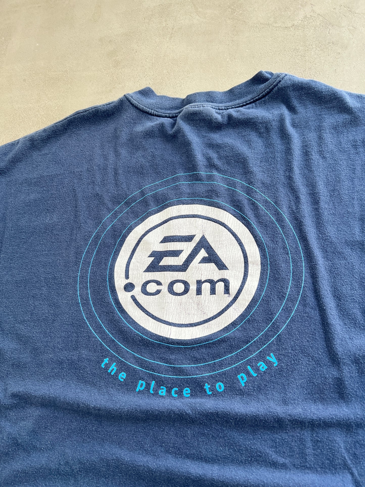 NAVY EA SPORTS PROMO TEE - 1990S - L